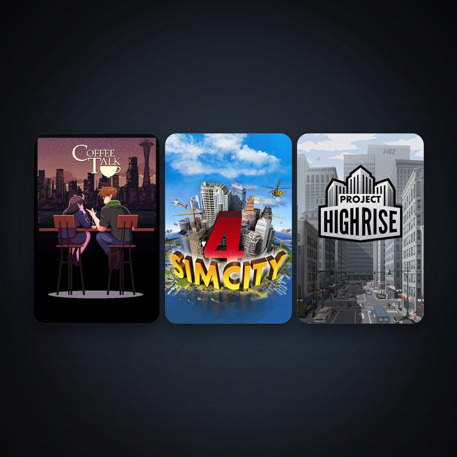SimCity 4 Deluxe Edition + Project Highrise, 4 games, clean — HabibiAccounts