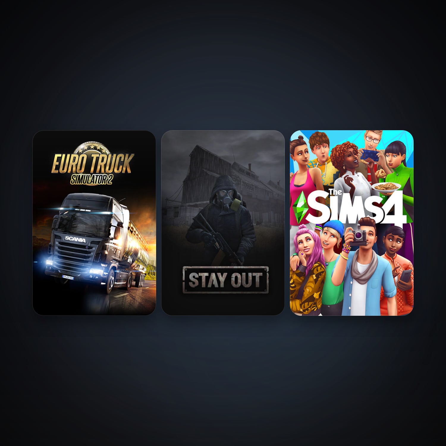 Euro Truck Simulator 2 + Stay Out, 4 games, clean — HabibiAccounts
