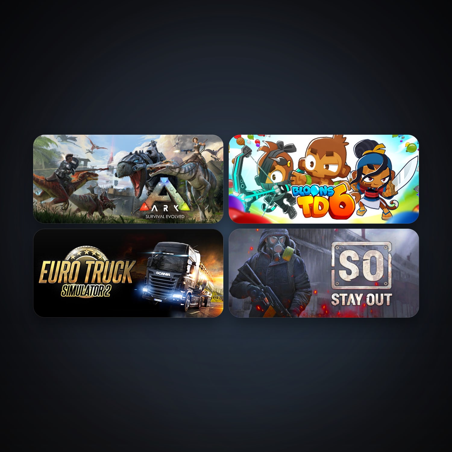 Euro Truck Simulator 2 + ARK: Survival Evolved, 5 games, clean — HabibiAccounts