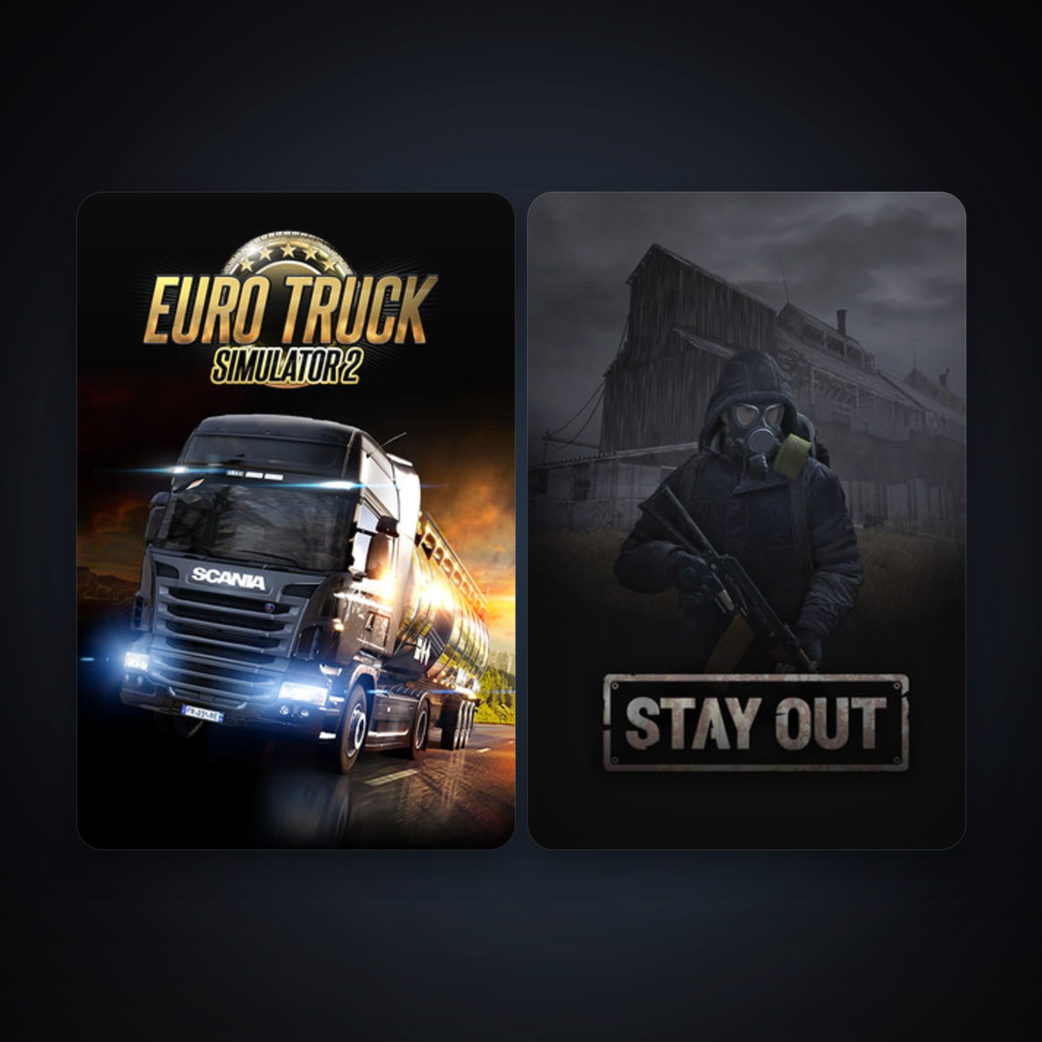 Euro Truck Simulator 2 + Stay Out, 4 games, clean — HabibiAccounts
