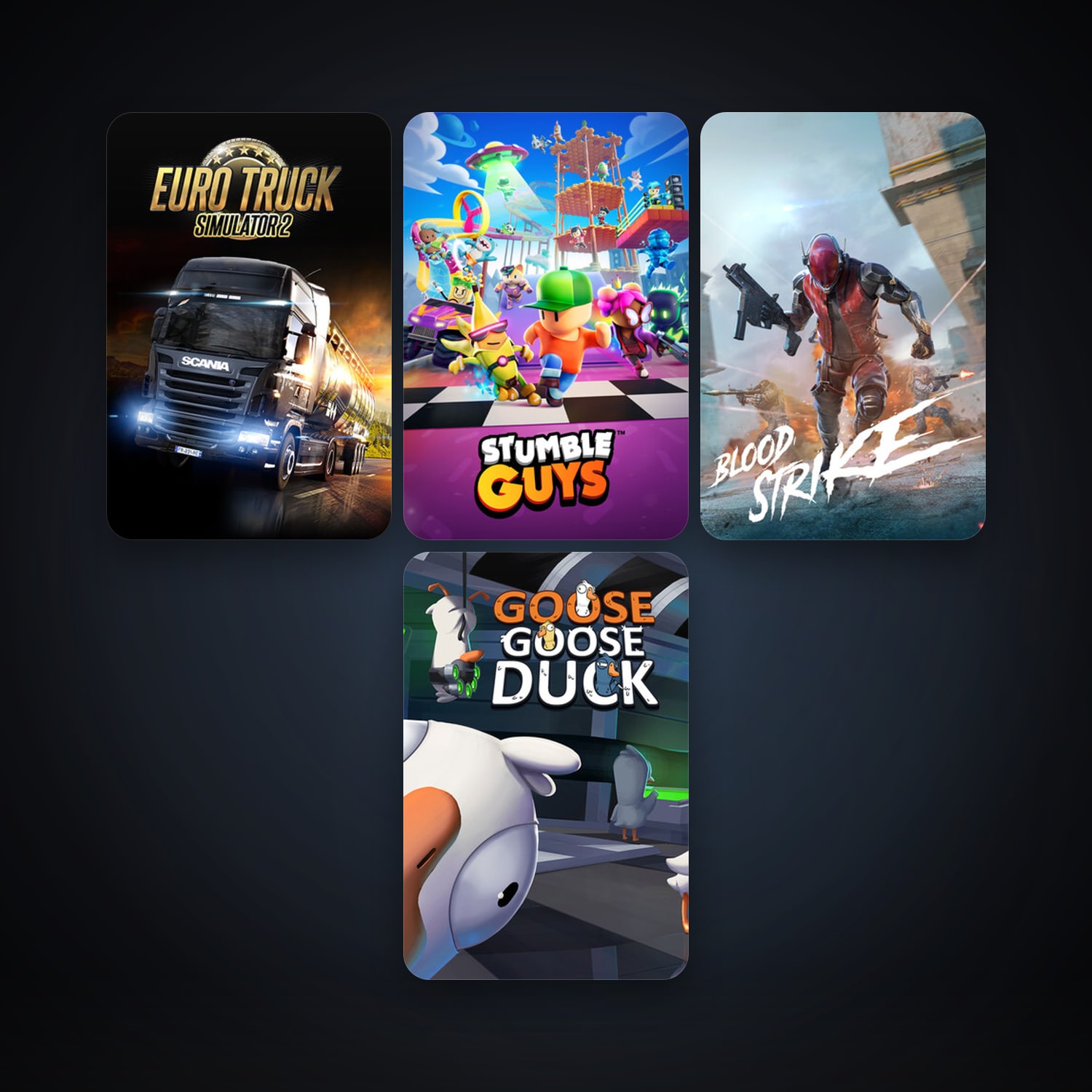 Euro Truck Simulator 2 + Goose Goose Duck, 7 games, clean — HabibiAccounts