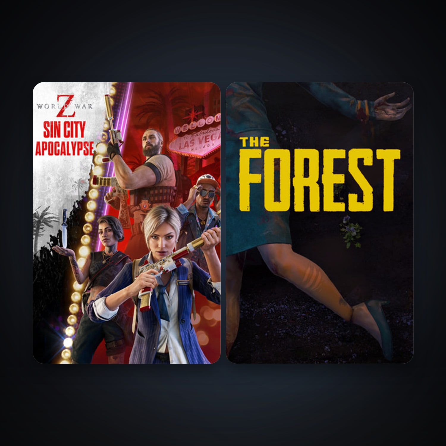 The Forest + World War Z: Aftermath, 2 games, clean — HabibiAccounts