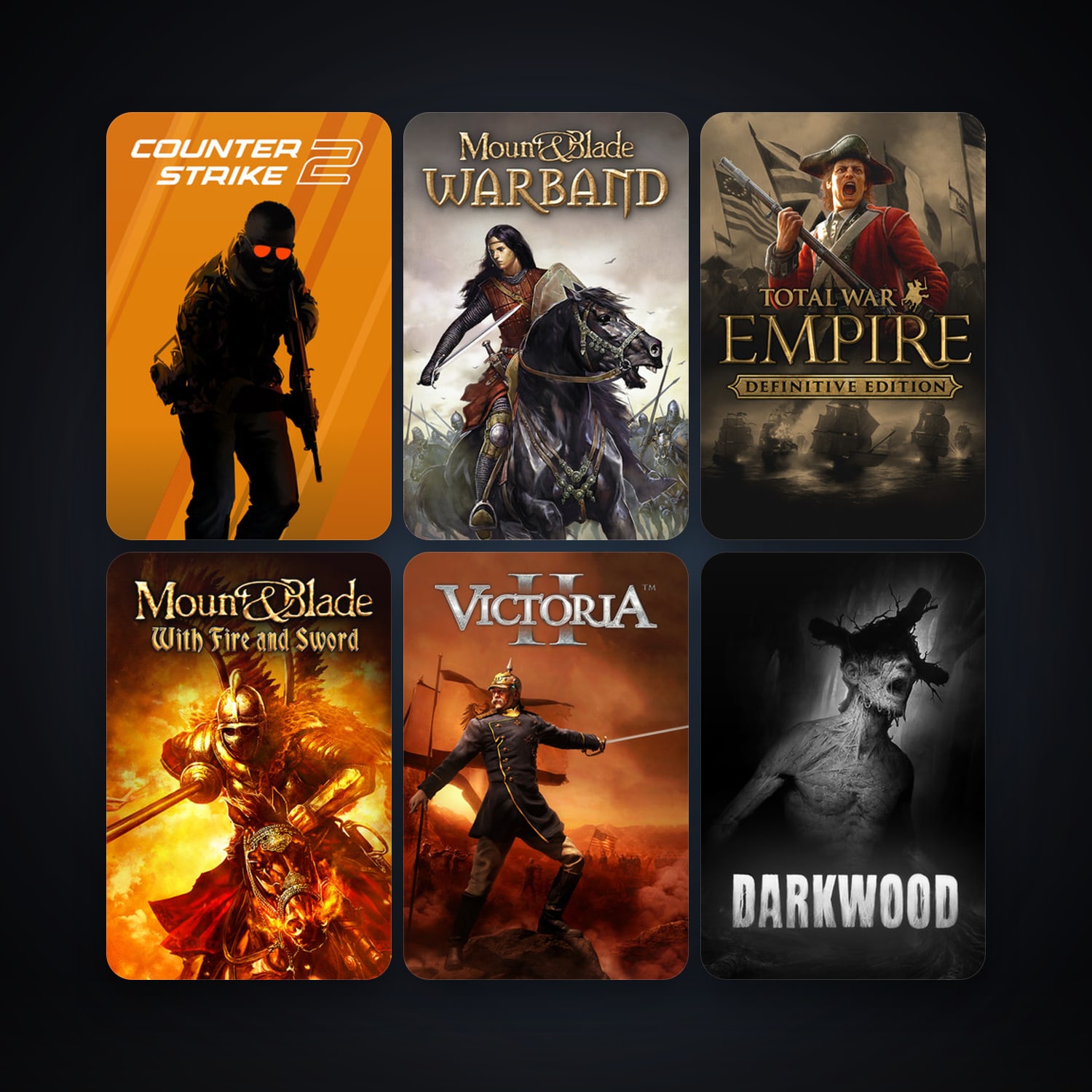 CS2 Prime + Empire: Total War, 17 games, Steam 10, clean — HabibiAccounts