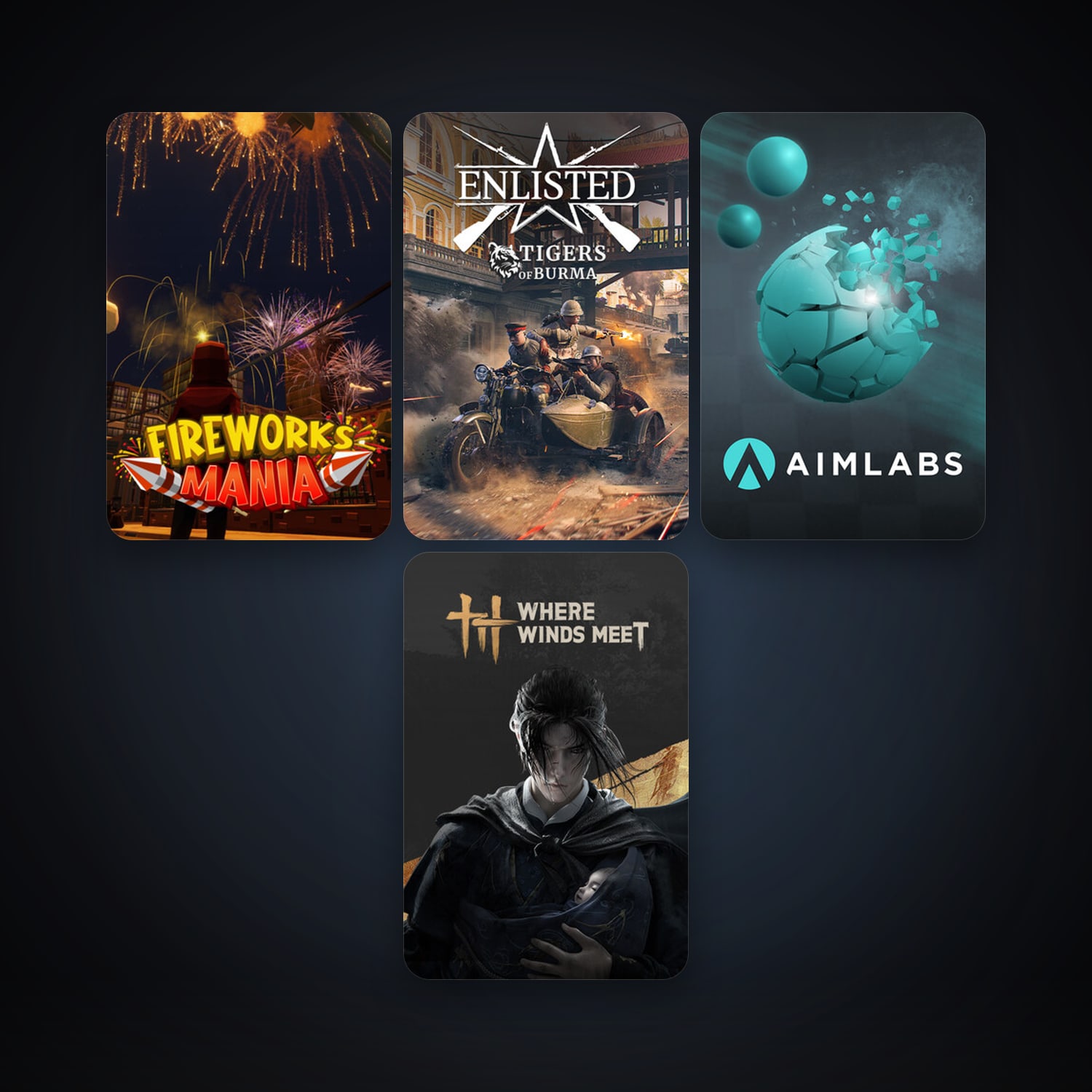 Aimlabs + Fireworks Mania - An Explosive Simulator, 15 games, clean — HabibiAccounts
