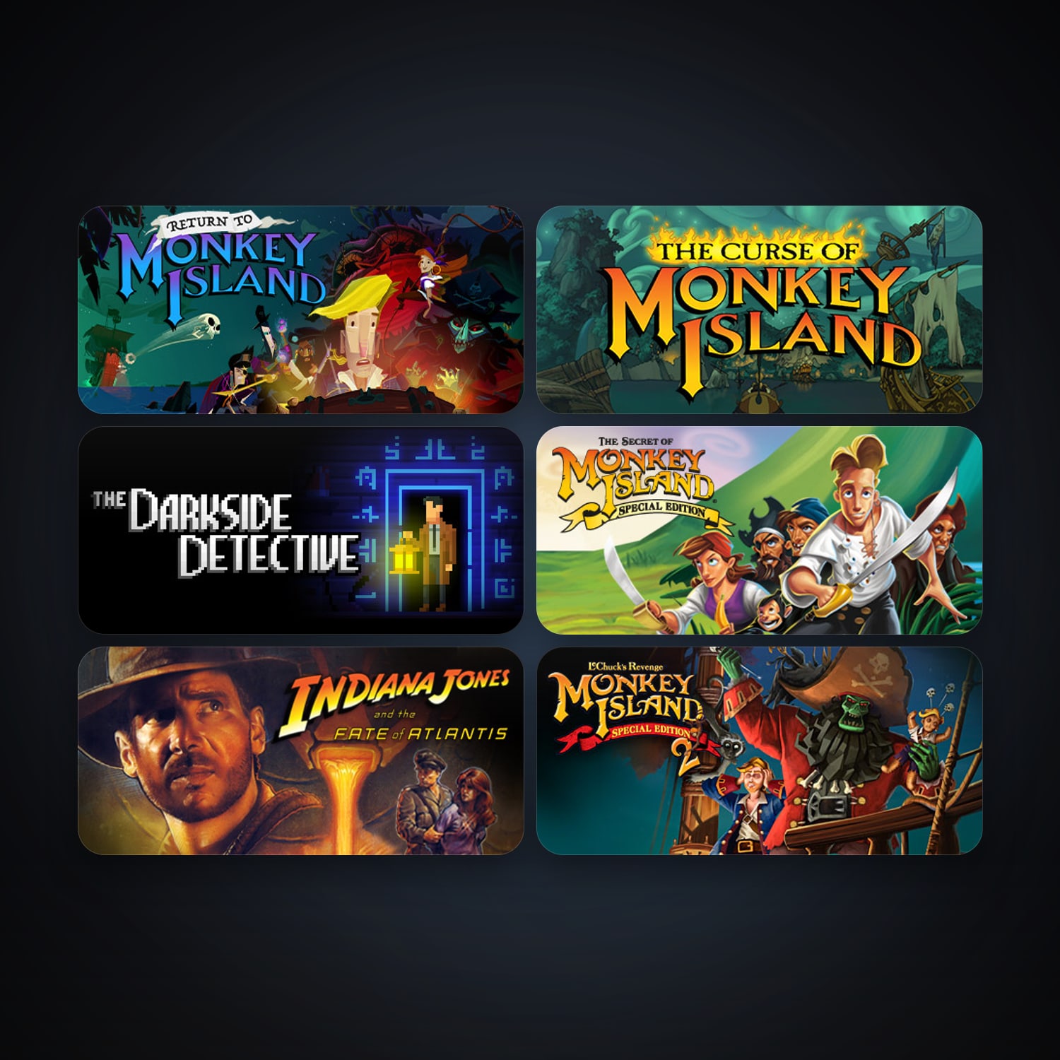 Return to Monkey Island & The Curse of Monkey Island | 11 Games | Clean — HabibiAccounts
