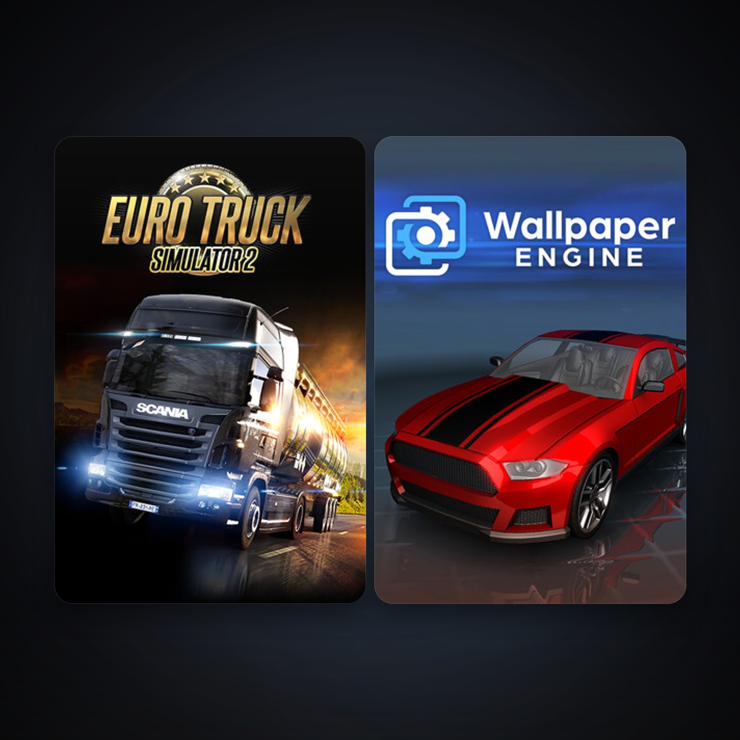 Euro Truck Simulator 2 + Wallpaper Engine, 4 games, clean — HabibiAccounts