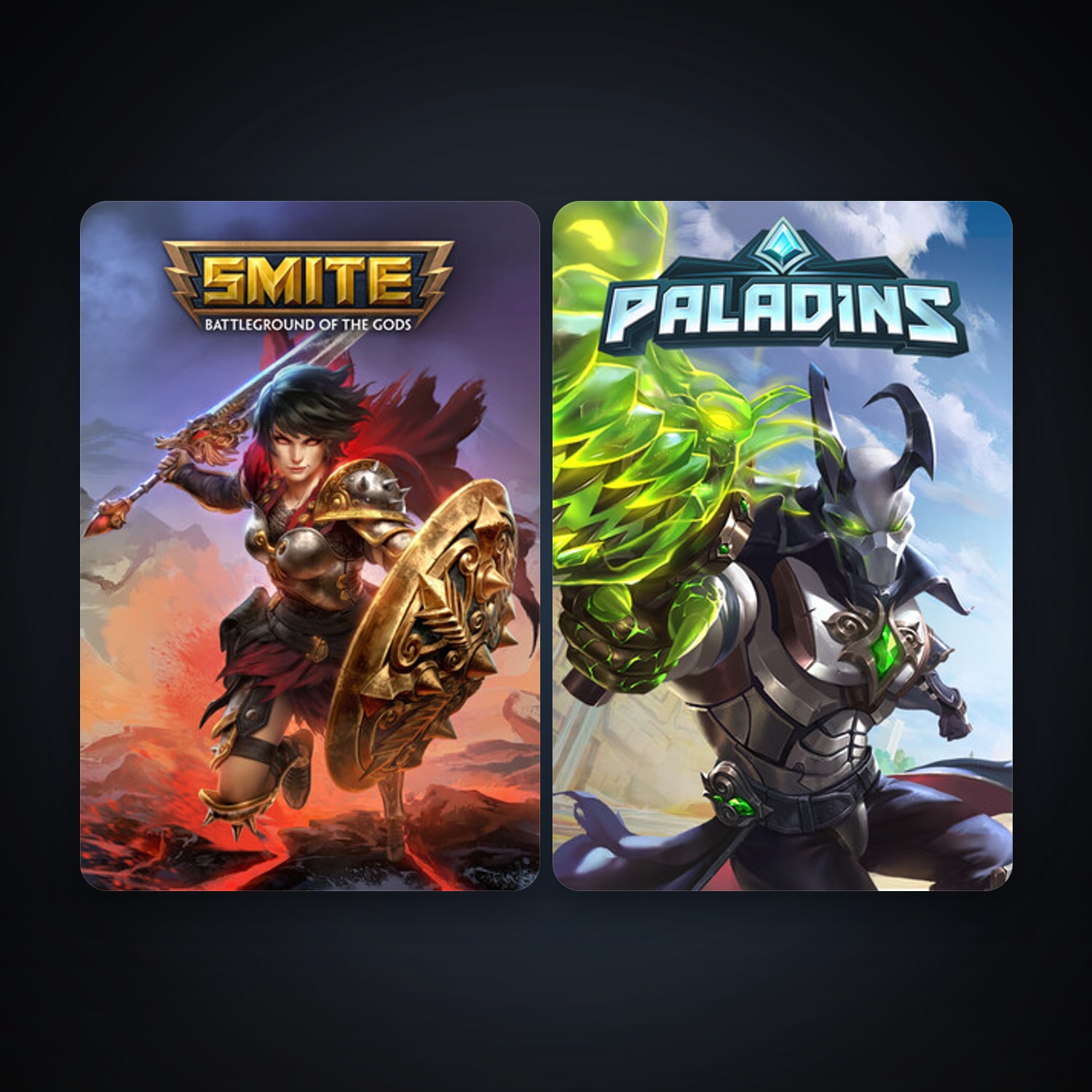 SMITE + Paladins, 2 games, clean — HabibiAccounts