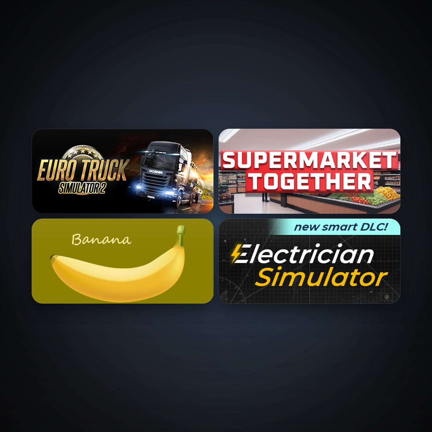 Euro Truck Simulator 2 + Snake Eyes Dungeon, 8 games, clean — HabibiAccounts