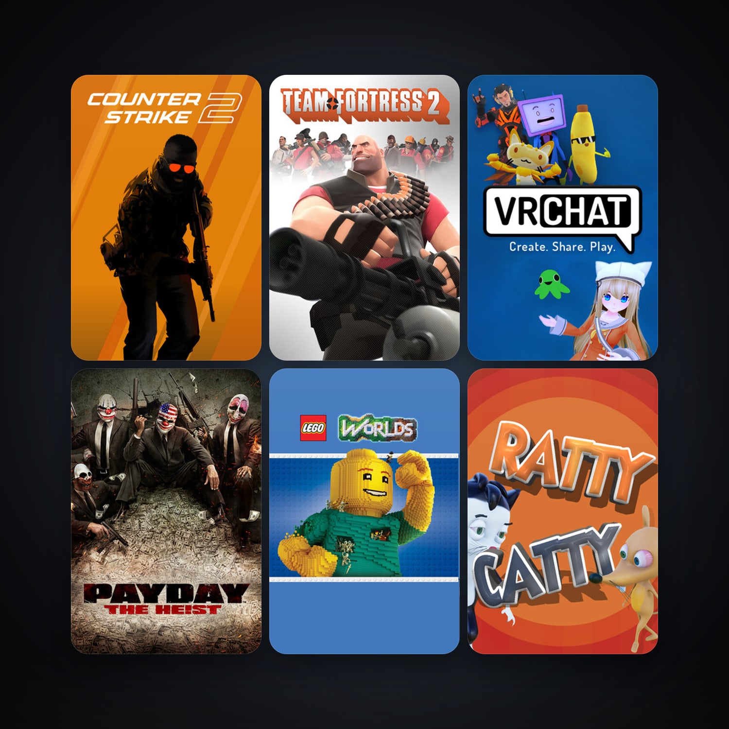 Team Fortress 2 + CS2 Prime, 9 games, clean — HabibiAccounts