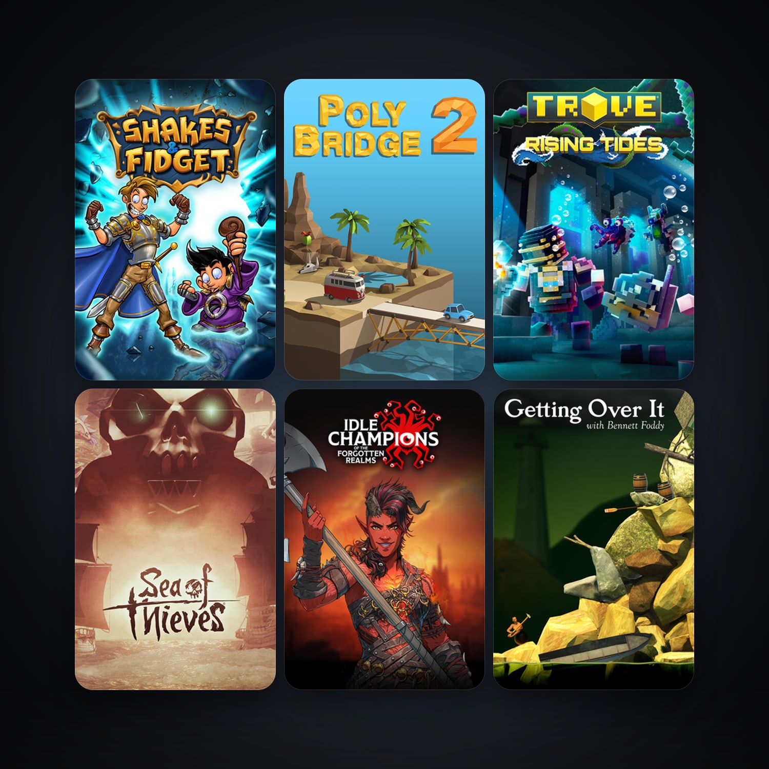 Getting Over It with Bennett Foddy + Trove, 9 games, clean — HabibiAccounts