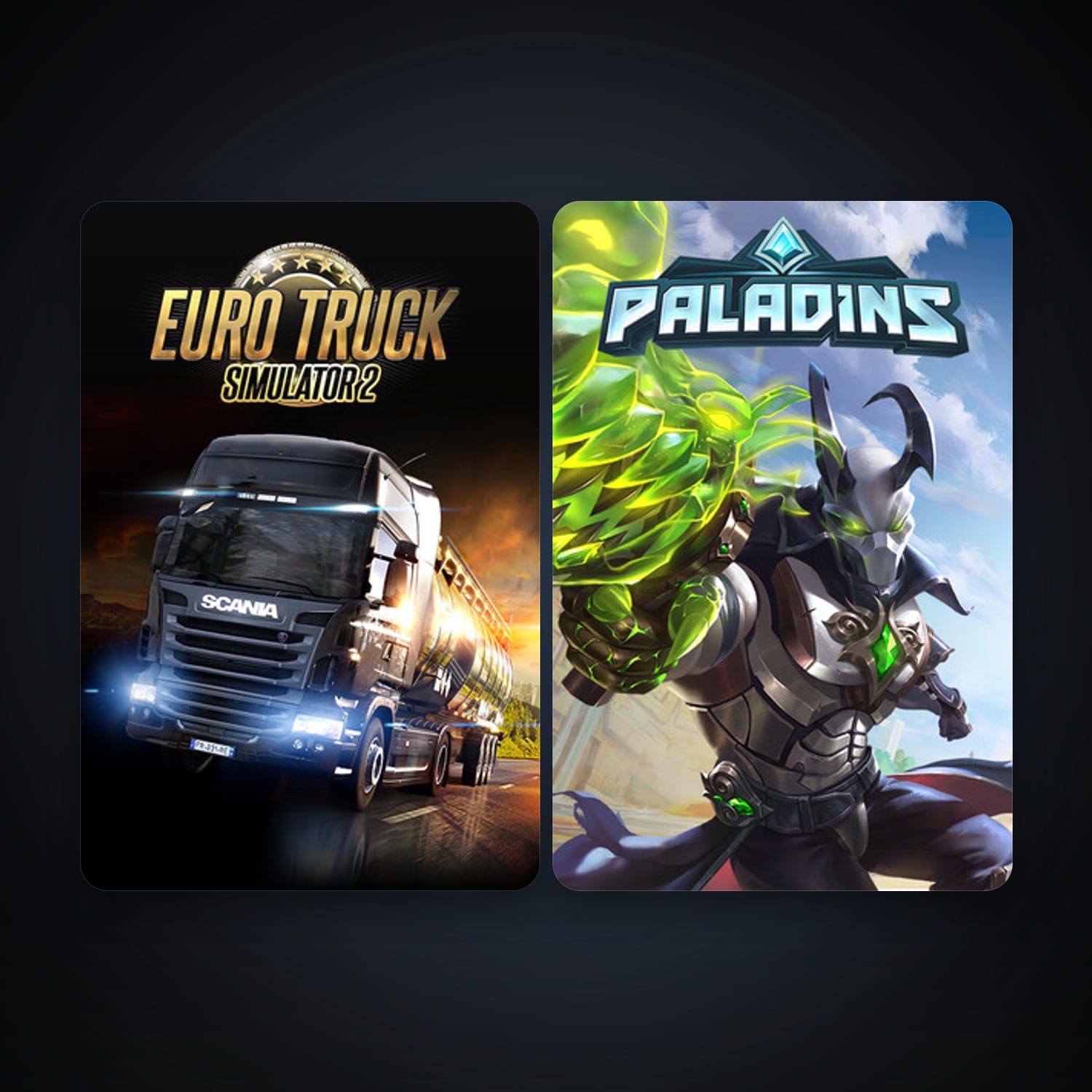 Euro Truck Simulator 2 + Paladins, 7 games, clean — HabibiAccounts