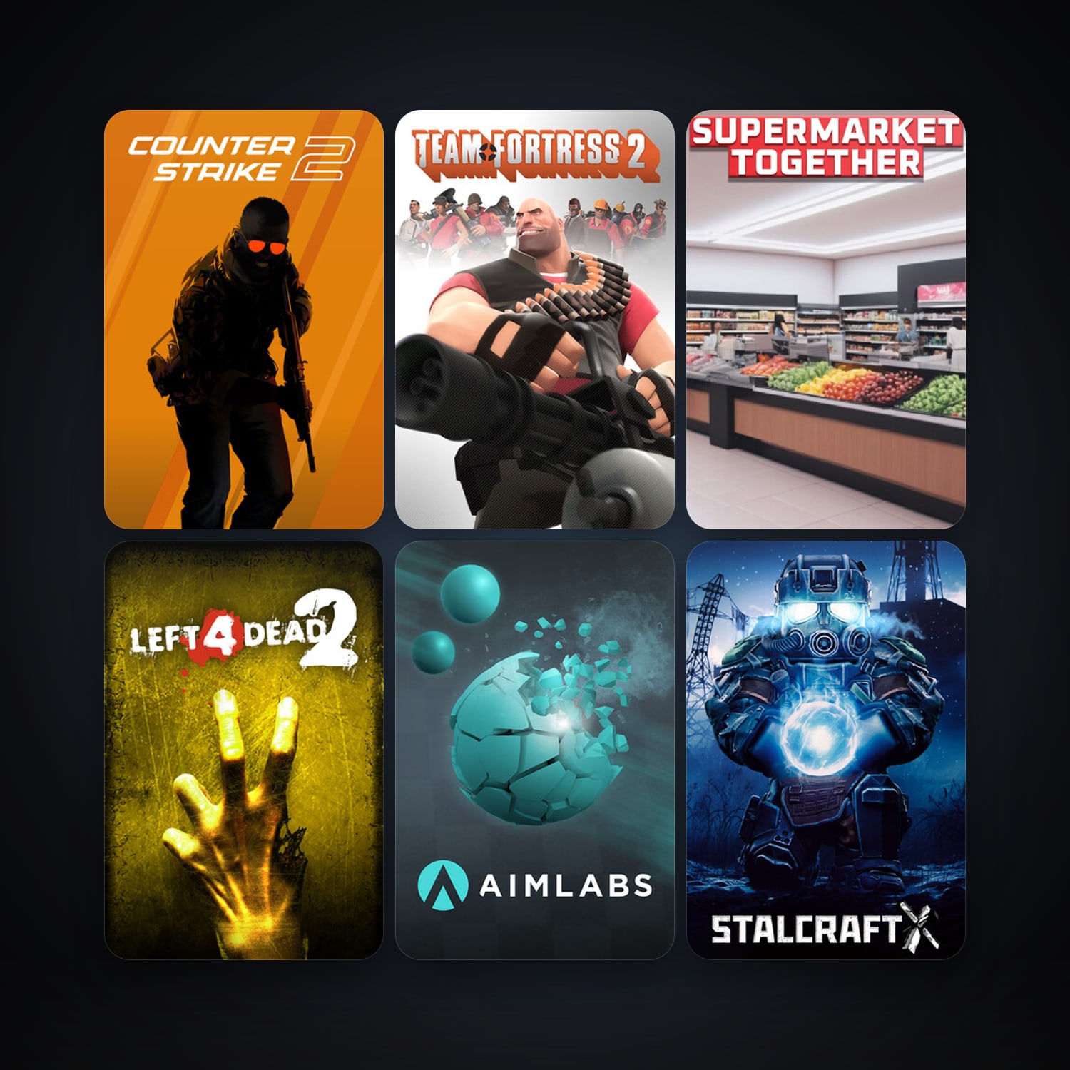 Team Fortress 2 + Left 4 Dead 2, 22 games, clean — HabibiAccounts