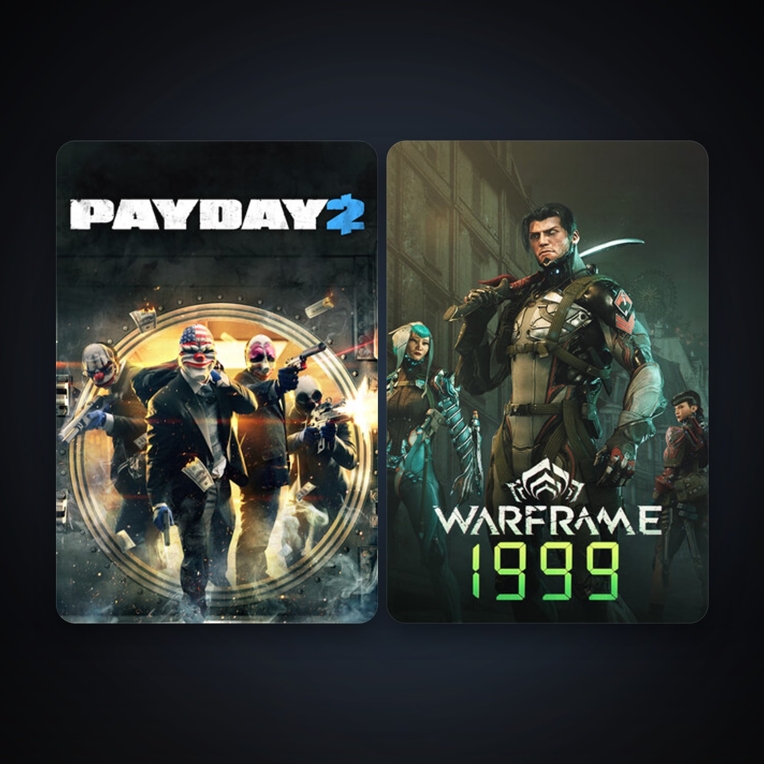 PAYDAY 2 + Warframe, 2 games, clean — HabibiAccounts