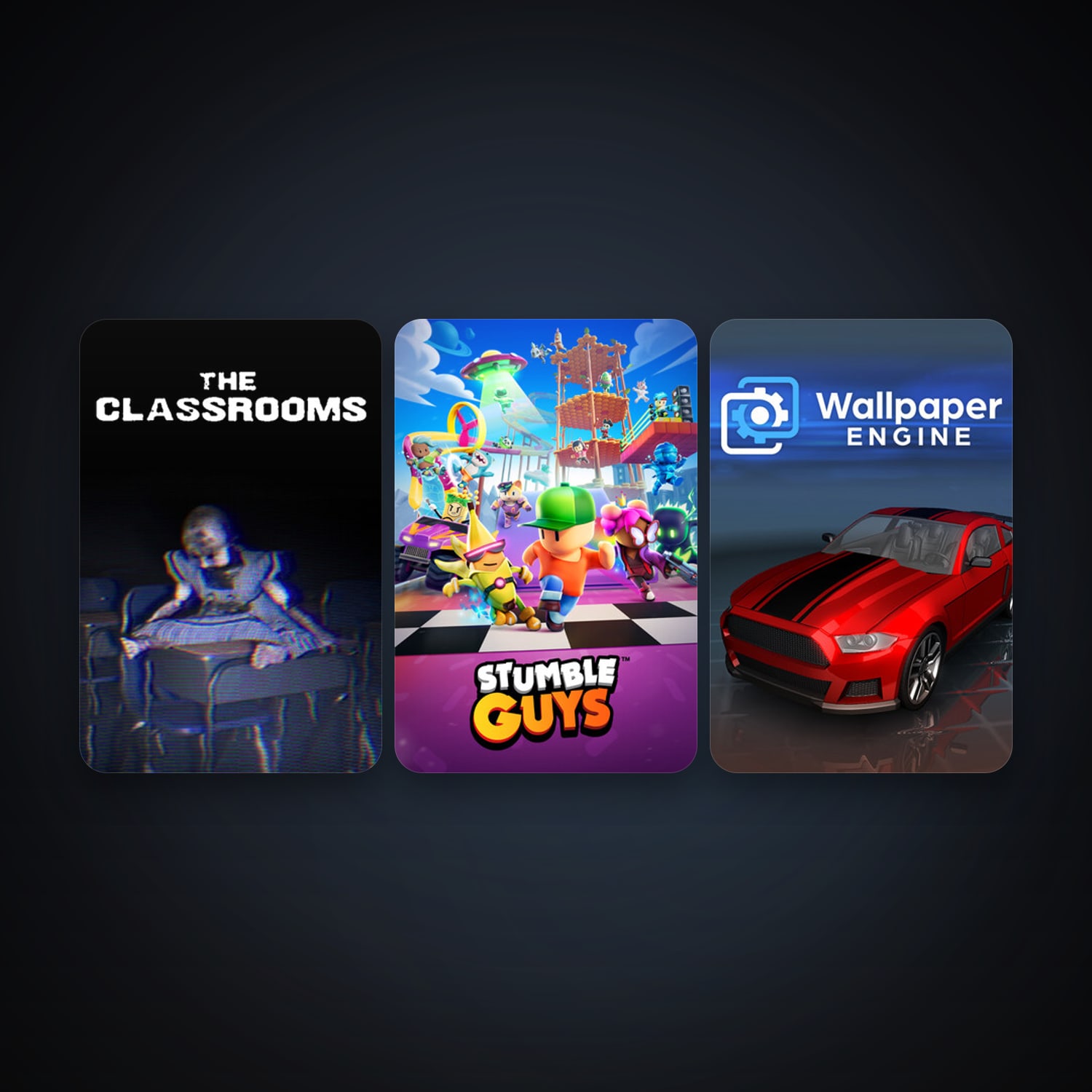 Wallpaper Engine + Stumble Guys, 5 games, clean — HabibiAccounts