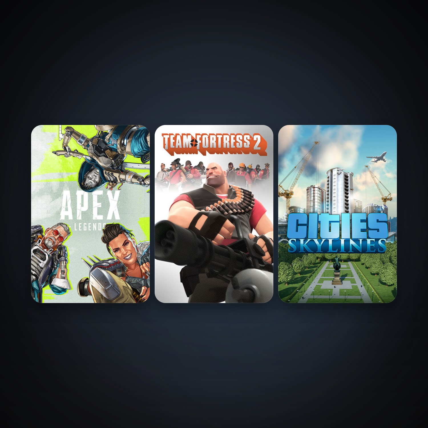 Team Fortress 2 + Cities: Skylines, 7 games, clean — HabibiAccounts