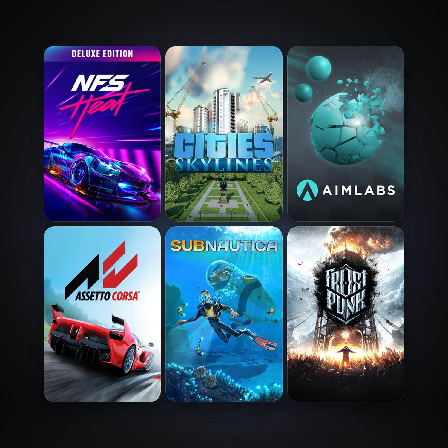 Assetto Corsa + Cities: Skylines, 18 games, clean — HabibiAccounts