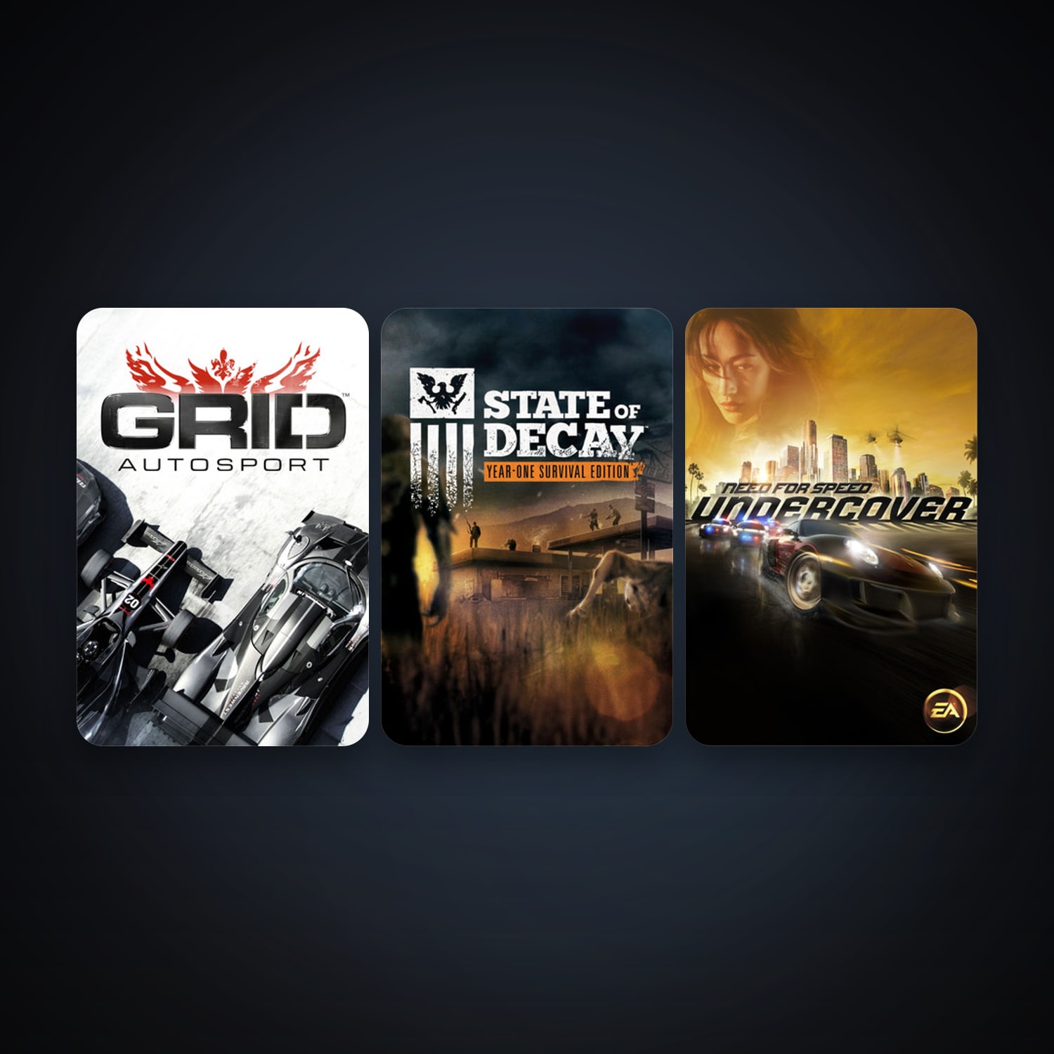 Need for Speed Undercover + GRID Autosport, 7 games, clean — HabibiAccounts