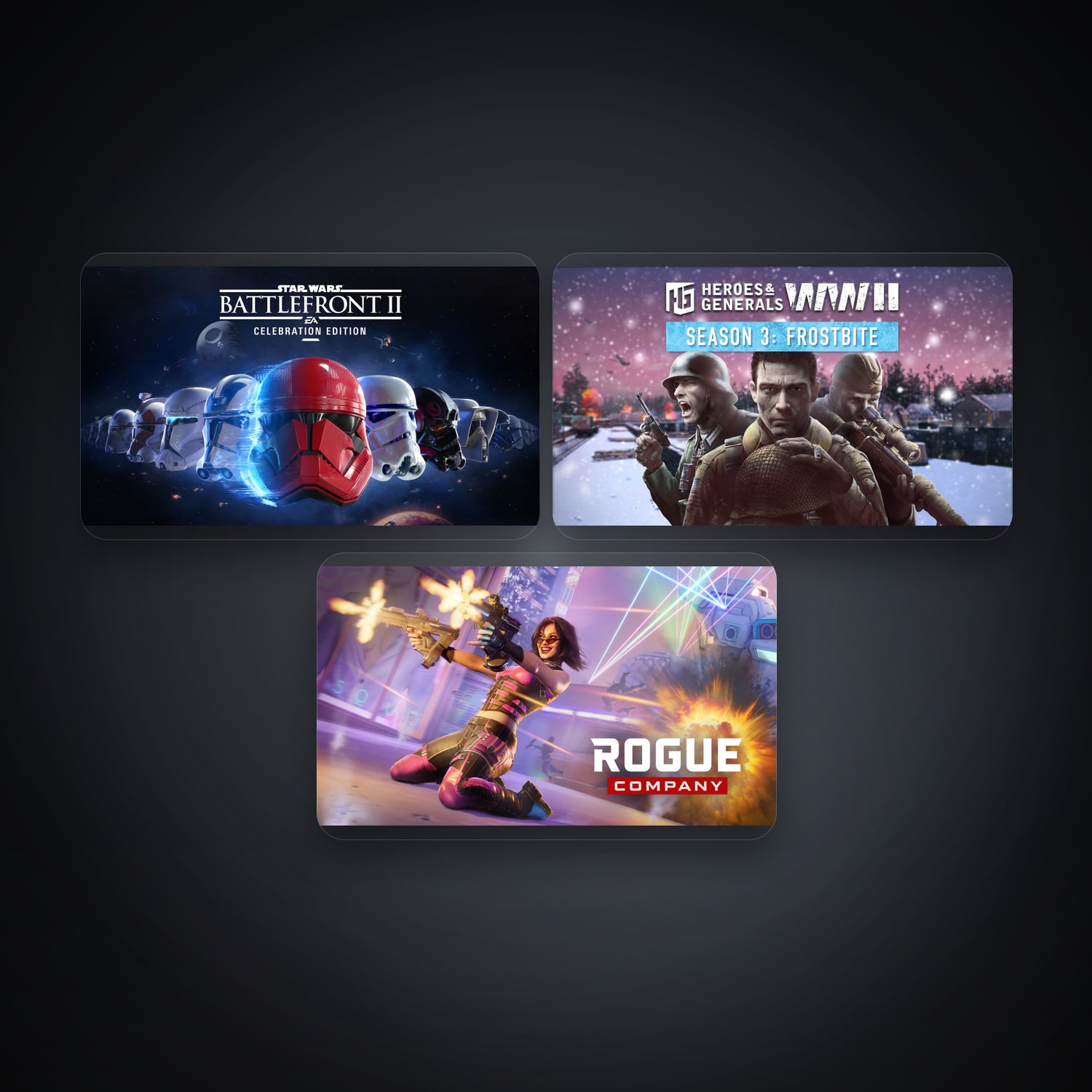 STAR WARS Battlefront II: Celebration Edition & Heroes & Generals WWII | 3 Games — HabibiAccounts
