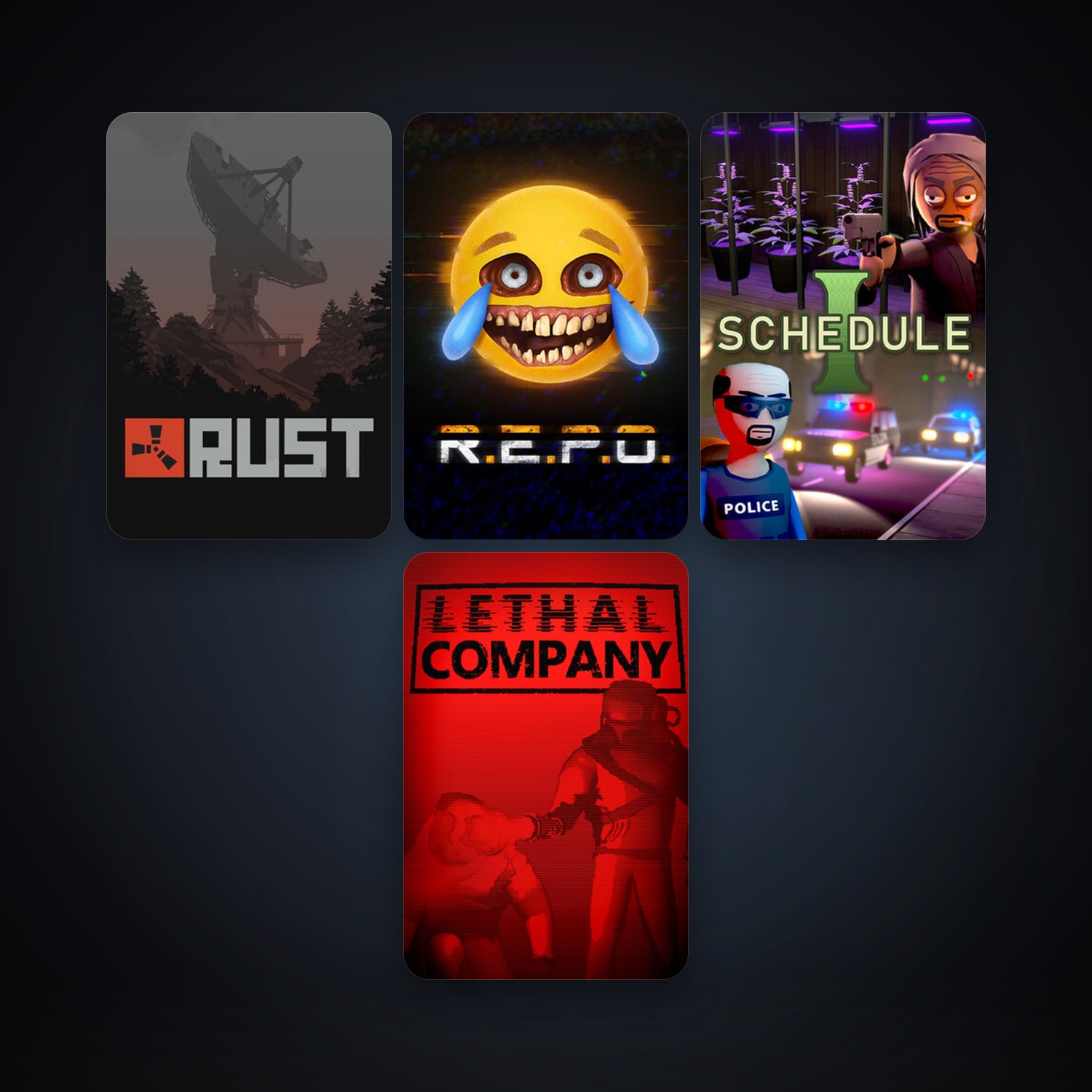 Rust + Lethal Company, 9 games, clean — HabibiAccounts