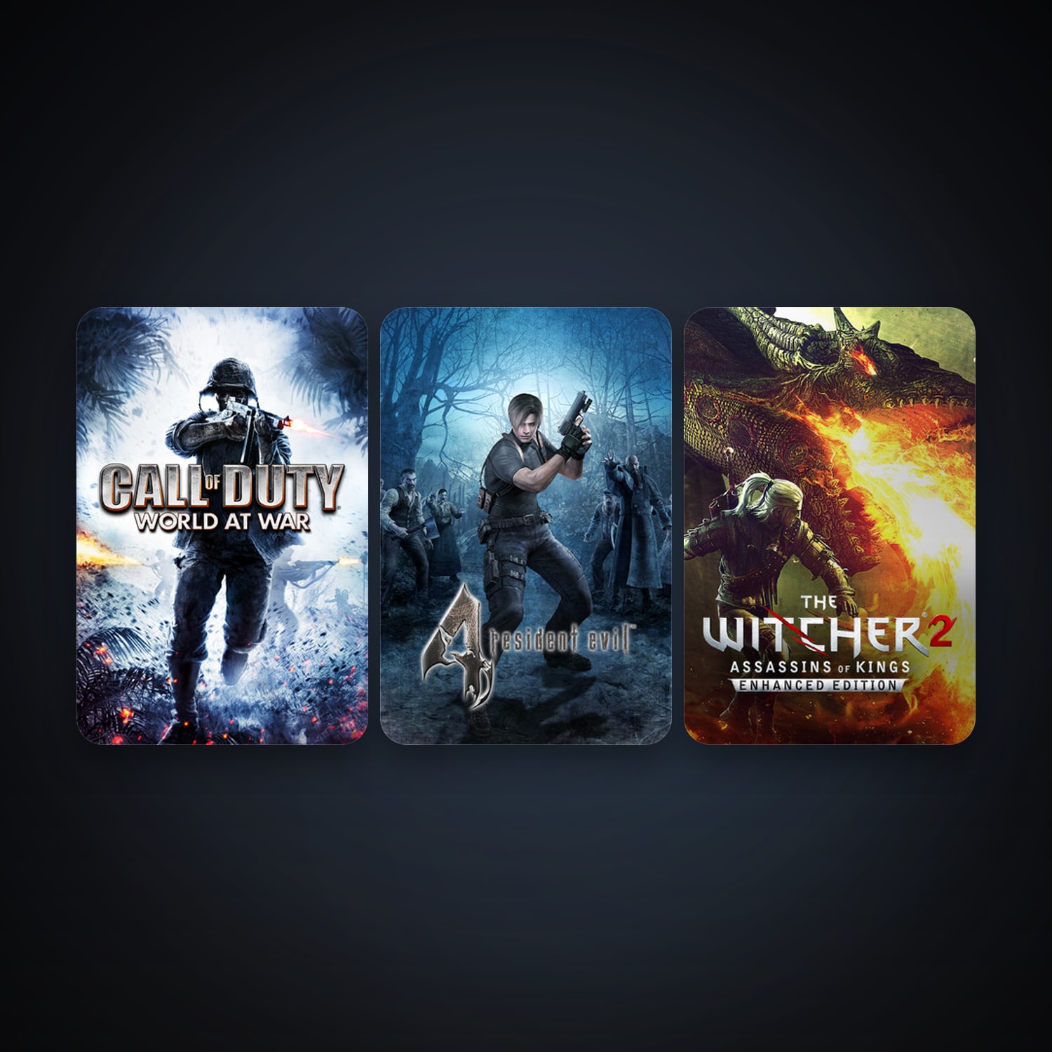 Call of Duty: World at War + The Witcher 2: Assassins of Kings Enhanced Edition, 5 games, clean — HabibiAccounts