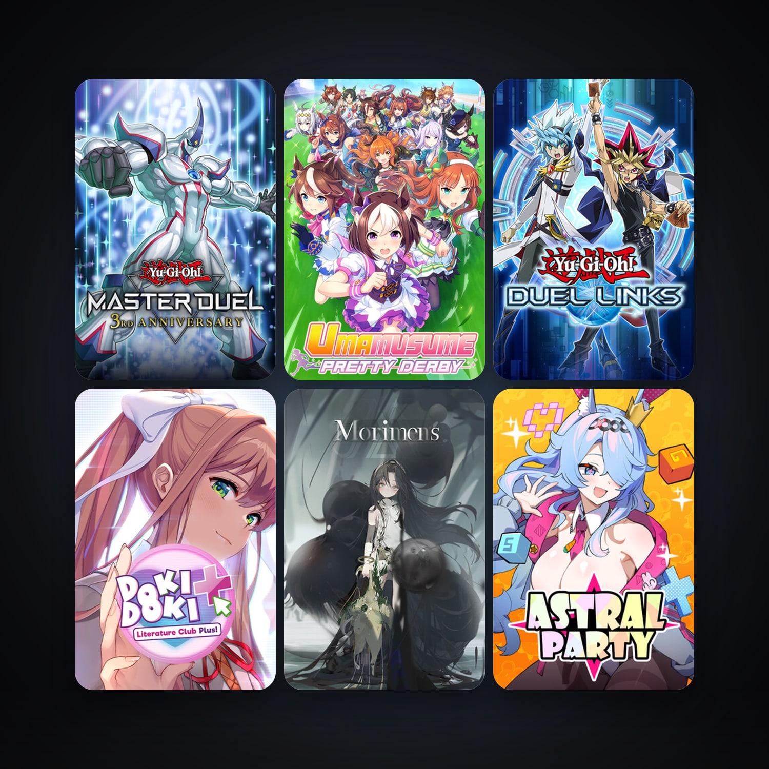 Yu-Gi-Oh! Duel Links + Doki Doki Literature Club Plus!, 15 games, clean — HabibiAccounts