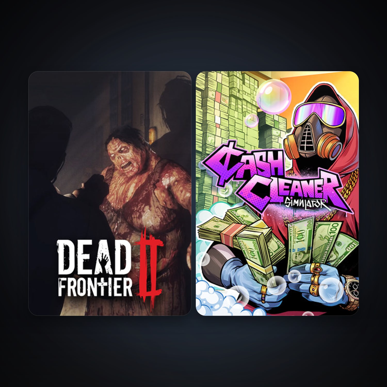 Dead Frontier 2 + Cash Cleaner Simulator, 4 games, clean — HabibiAccounts