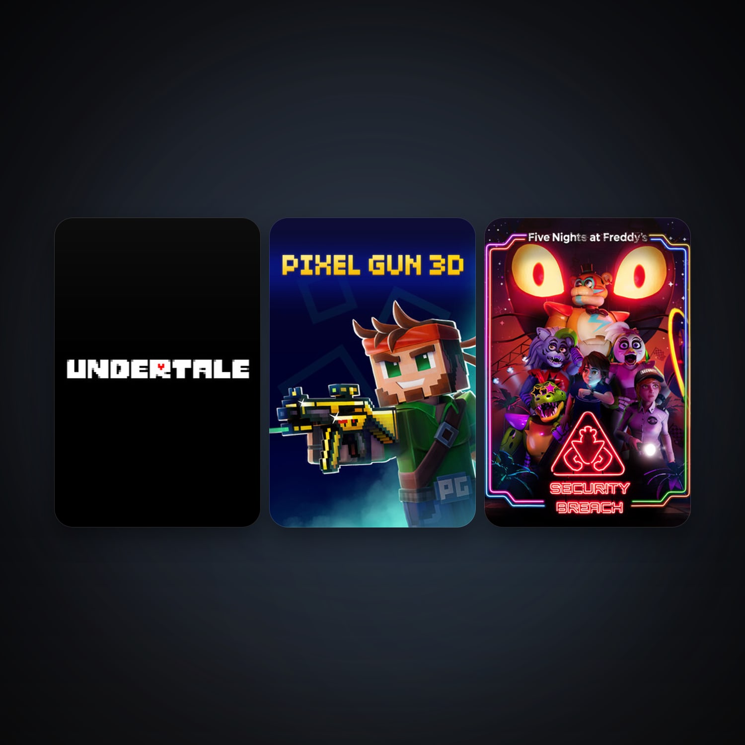 Undertale + Five Nights at Freddy's: Security Breach, 7 games, clean — HabibiAccounts