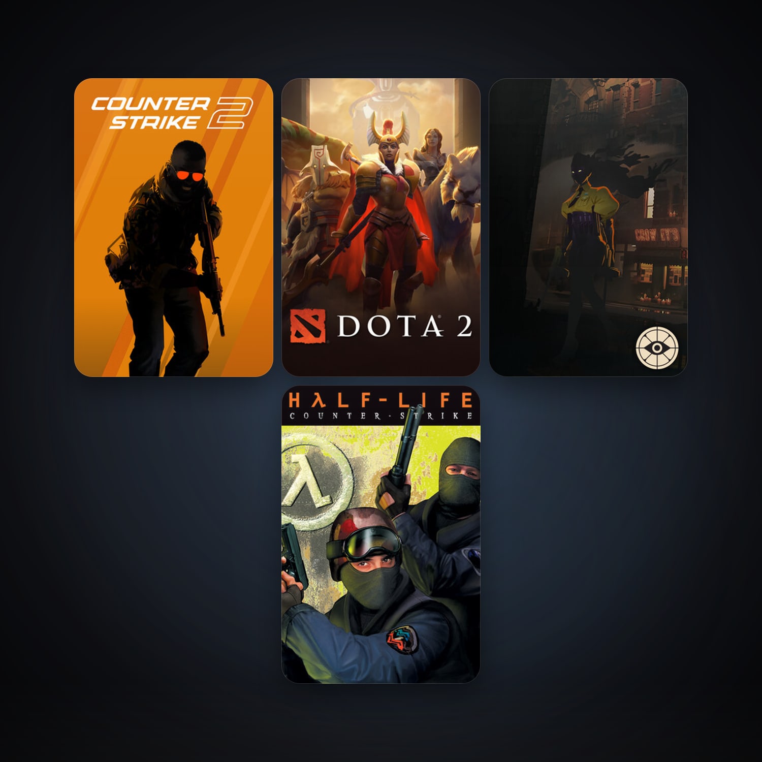 Counter-Strike + Dota 2, 9 games, Steam 10, clean — HabibiAccounts