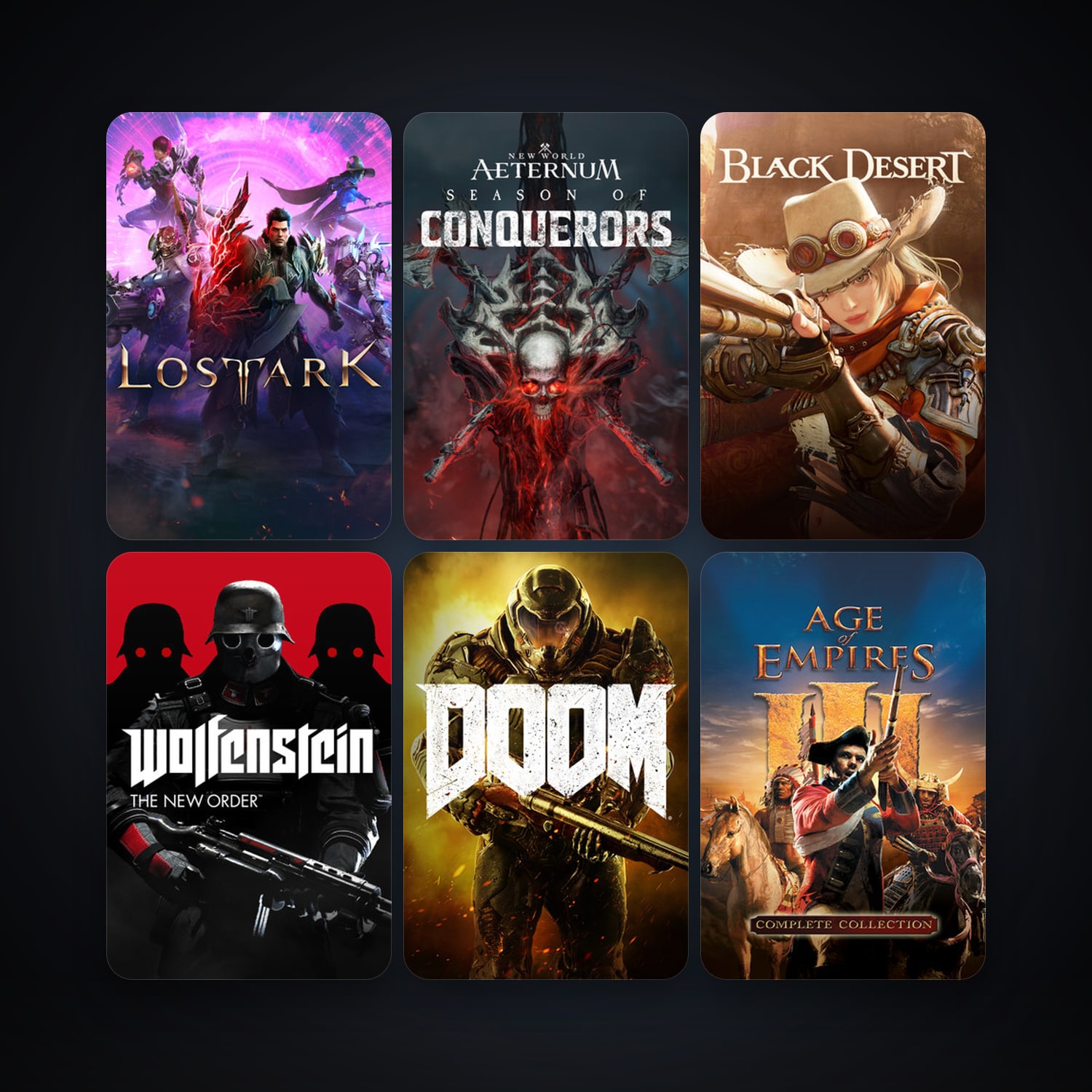 Age of Empires III + Wolfenstein: The New Order, 305 games, Steam 12, clean — HabibiAccounts
