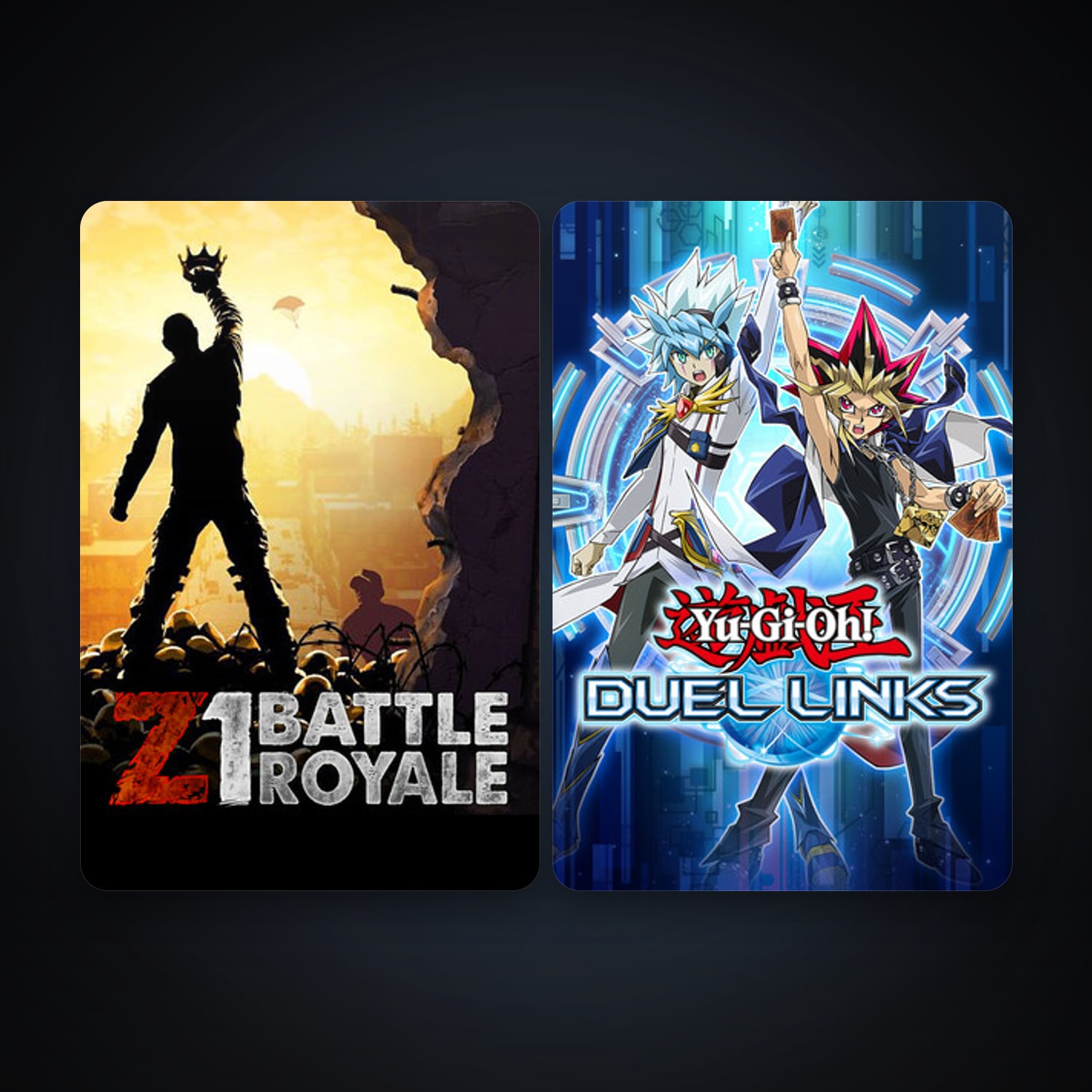 Z1 Battle Royale + Yu-Gi-Oh! Duel Links, 3 games, clean — HabibiAccounts