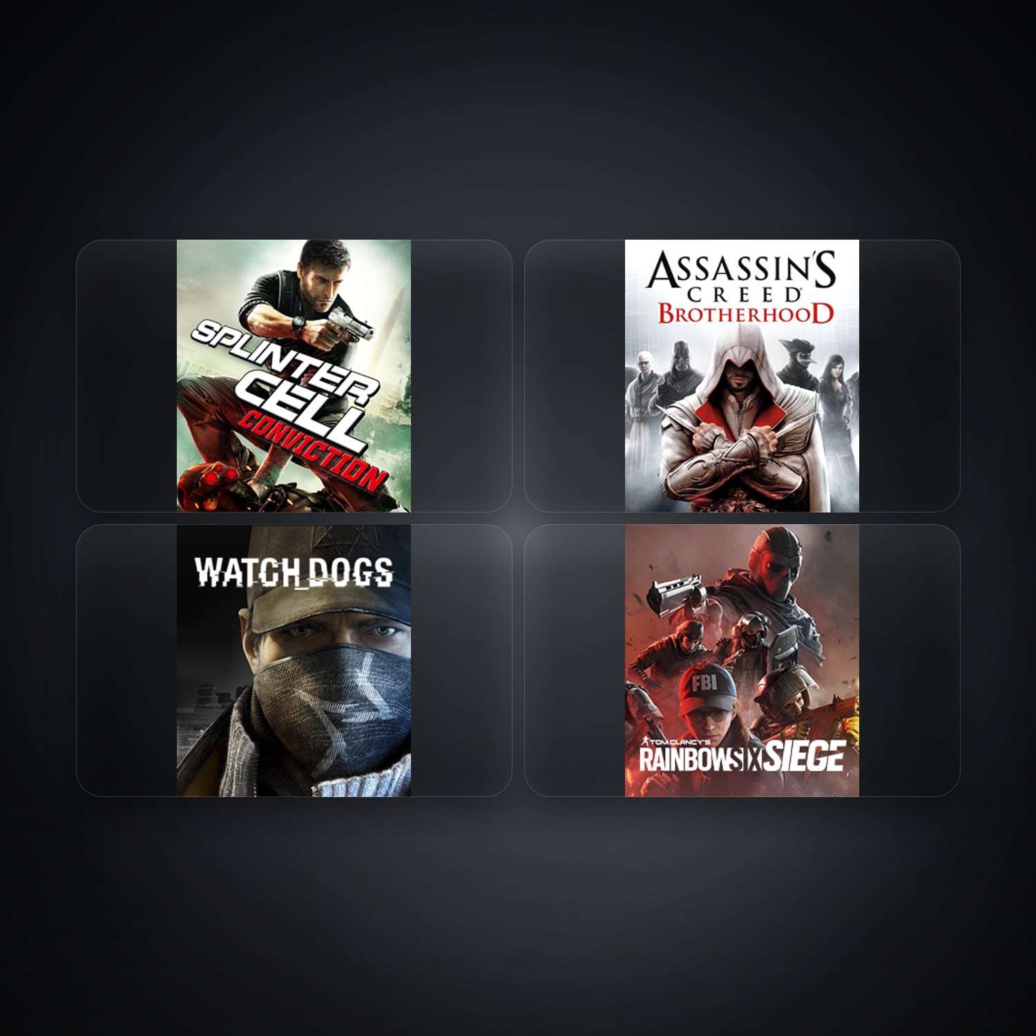 Ubisoft Tom Clancy's Splinter Cell Conviction + Assassin's Creed Brotherhood — BR — 4 games — HabibiAccounts
