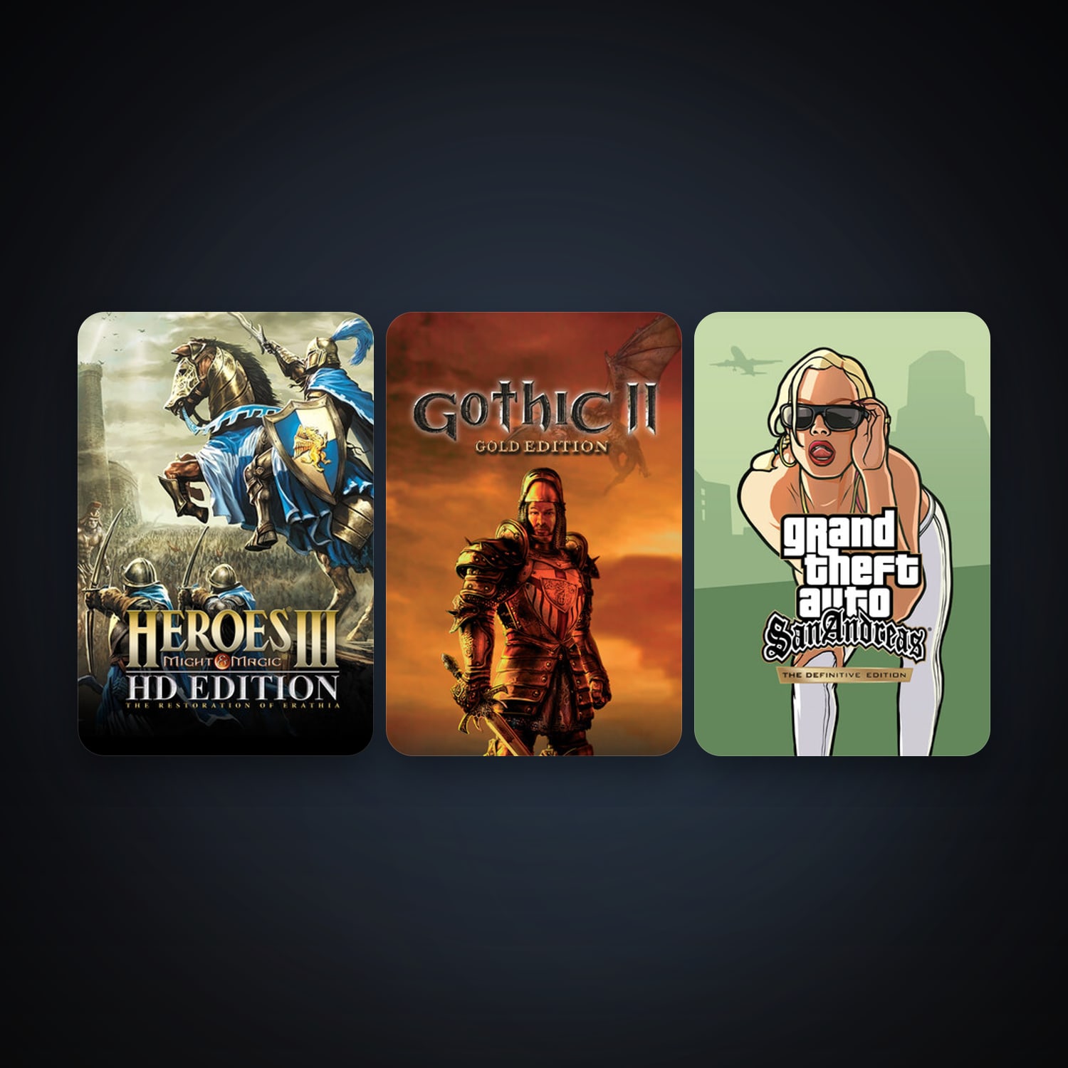 Gothic II: Gold Edition + Heroes of Might & Magic III - HD Edition, 6 games, clean — HabibiAccounts