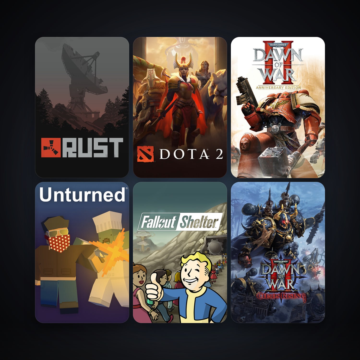 Dota 2 + Warhammer 40,000: Dawn of War II, 19 games, clean — HabibiAccounts