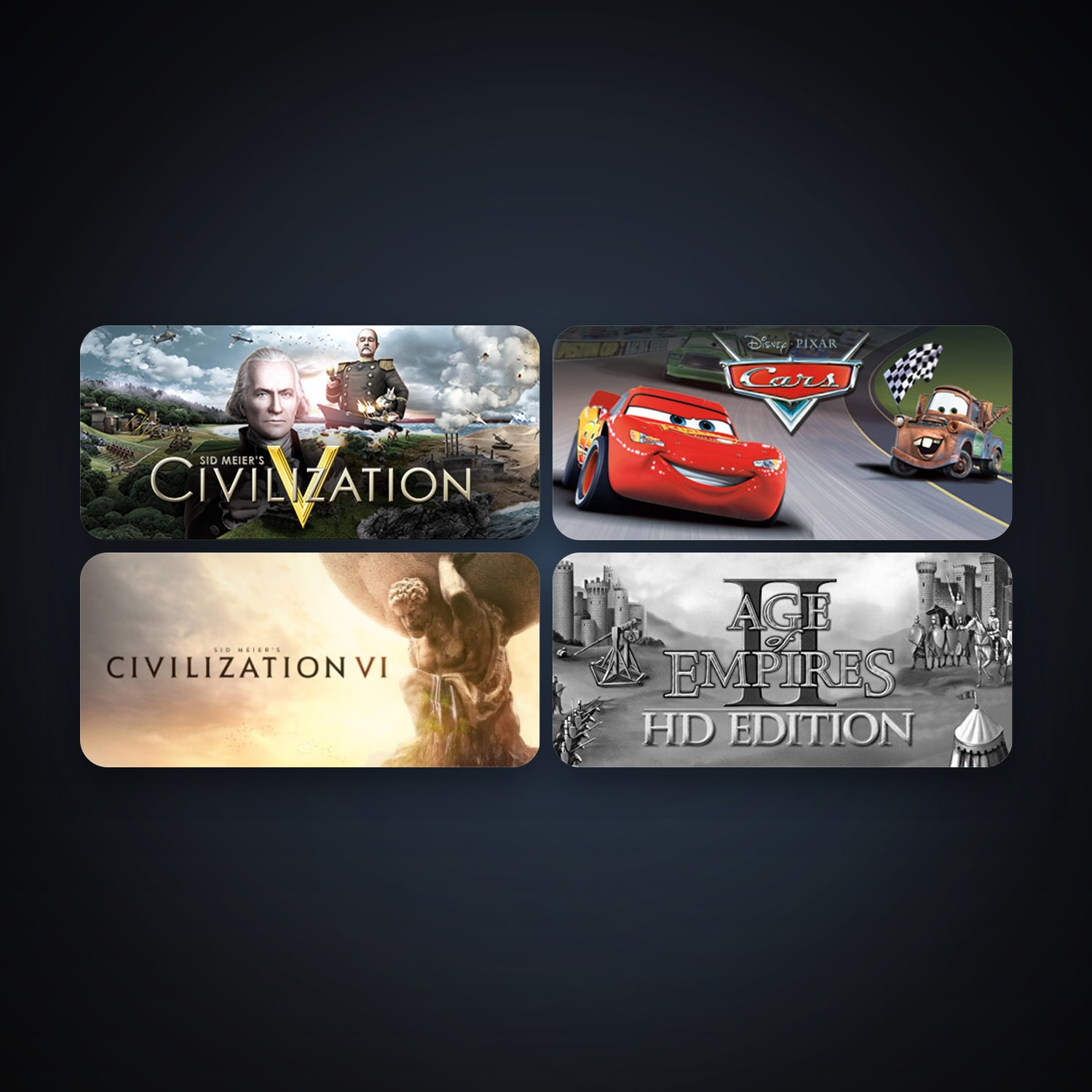 Sid Meier's Civilization V + Age of Empires II, 7 games, clean — HabibiAccounts