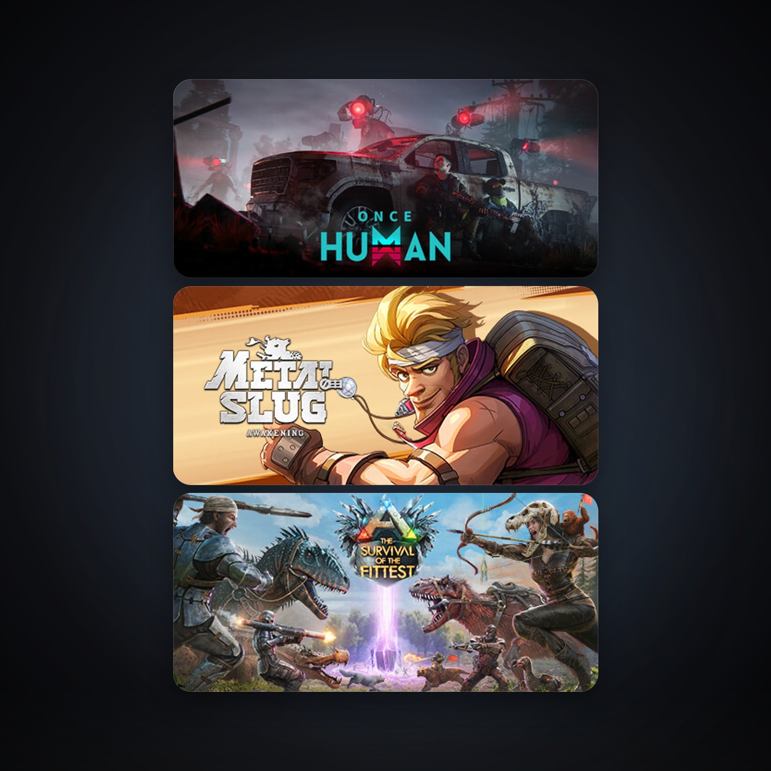 ARK: The Survival Of The Fittest + Once Human, 4 games, clean — HabibiAccounts