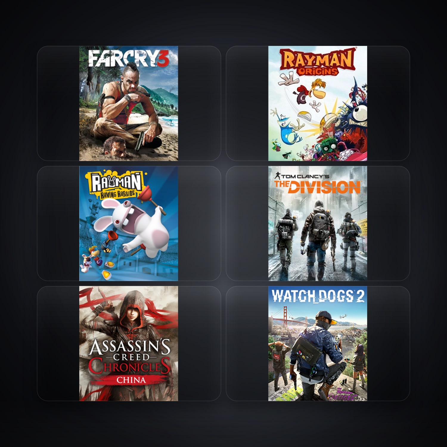 Ubisoft account — Far Cry 3 Deluxe Edition + Rayman Origins — EC — 8 games — HabibiAccounts