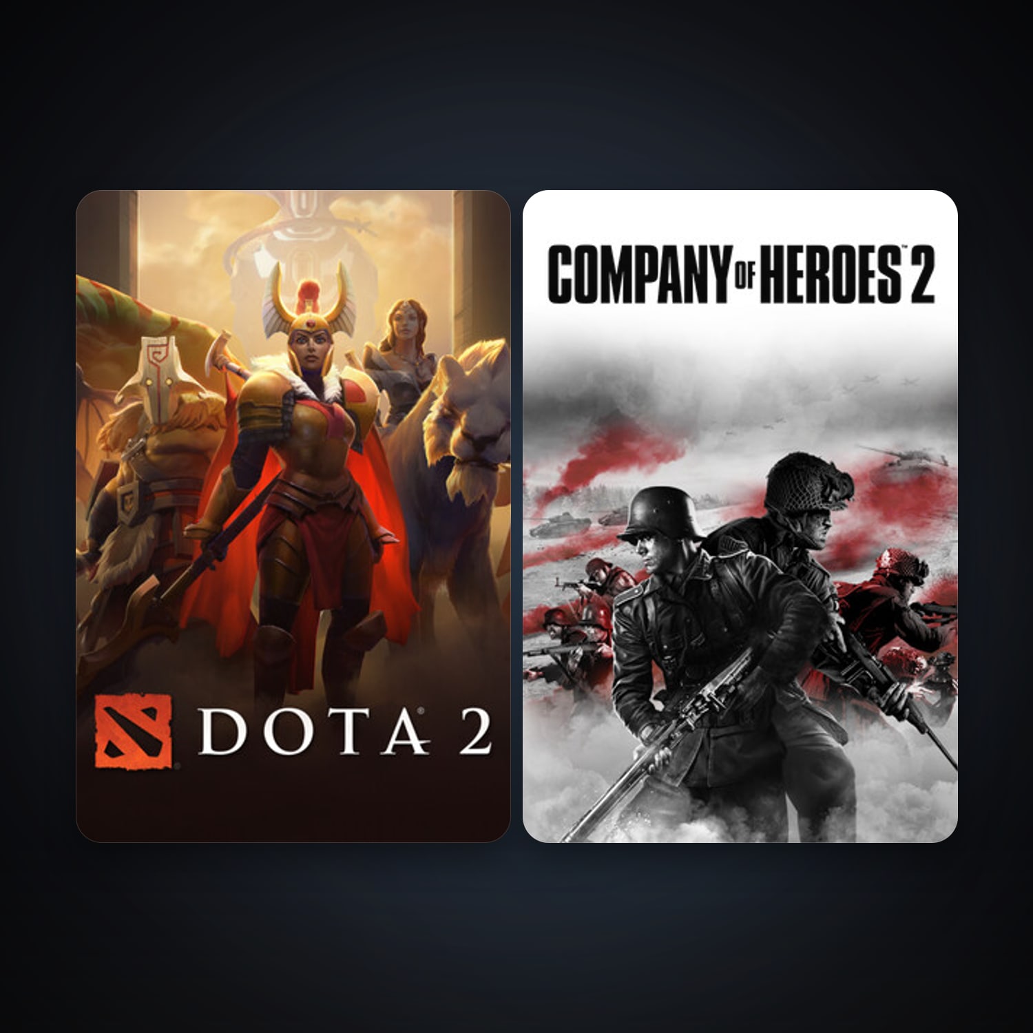Dota 2 + Company of Heroes 2, 2 games, clean — HabibiAccounts