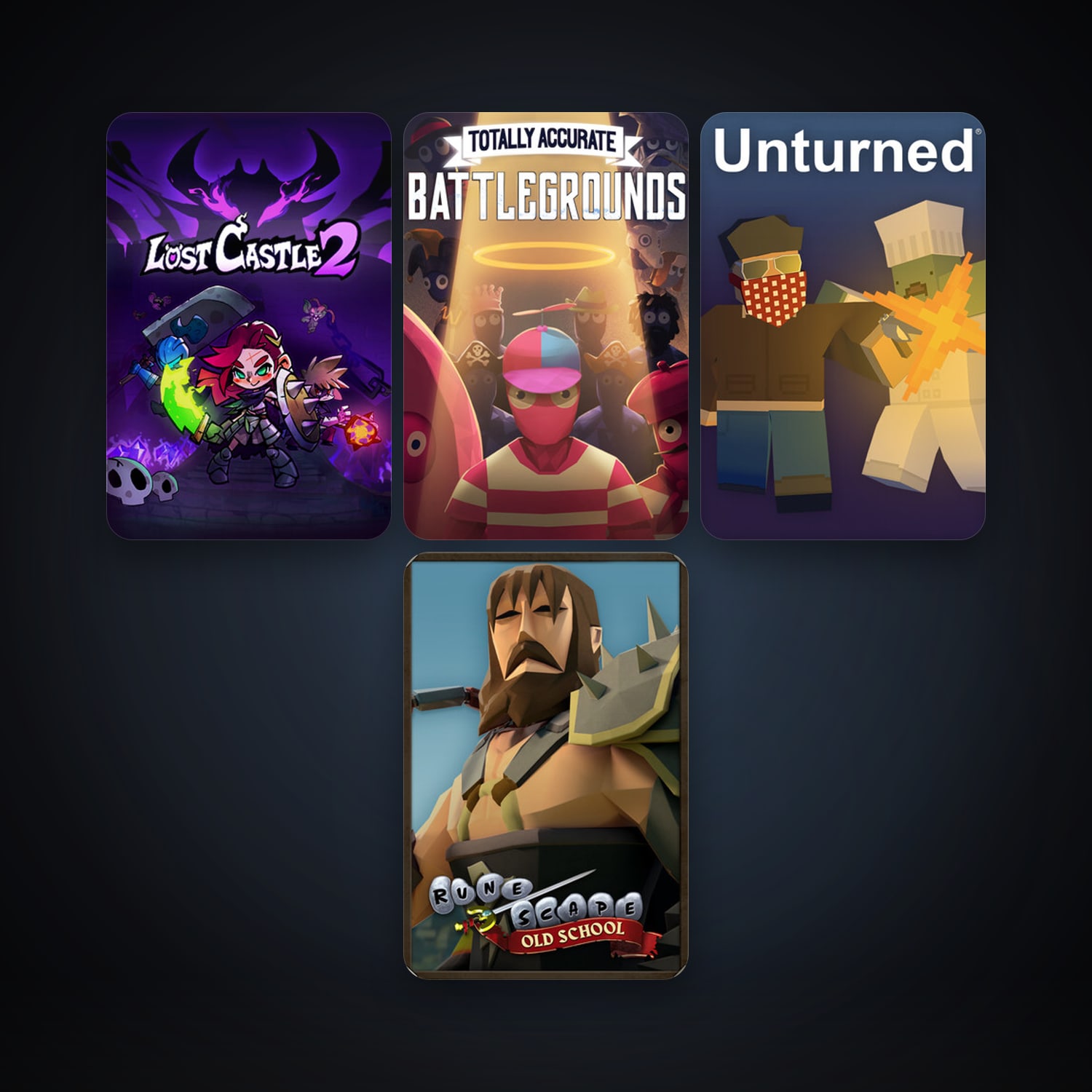 Unturned + Totally Accurate Battlegrounds, 4 games, clean — HabibiAccounts