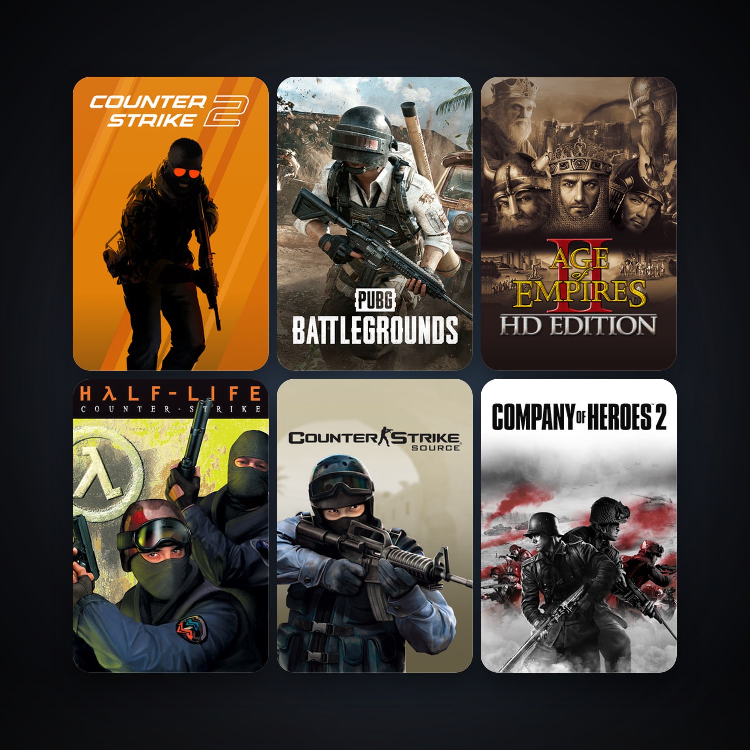 Counter-Strike + Counter-Strike: Source, 8 games, clean — HabibiAccounts