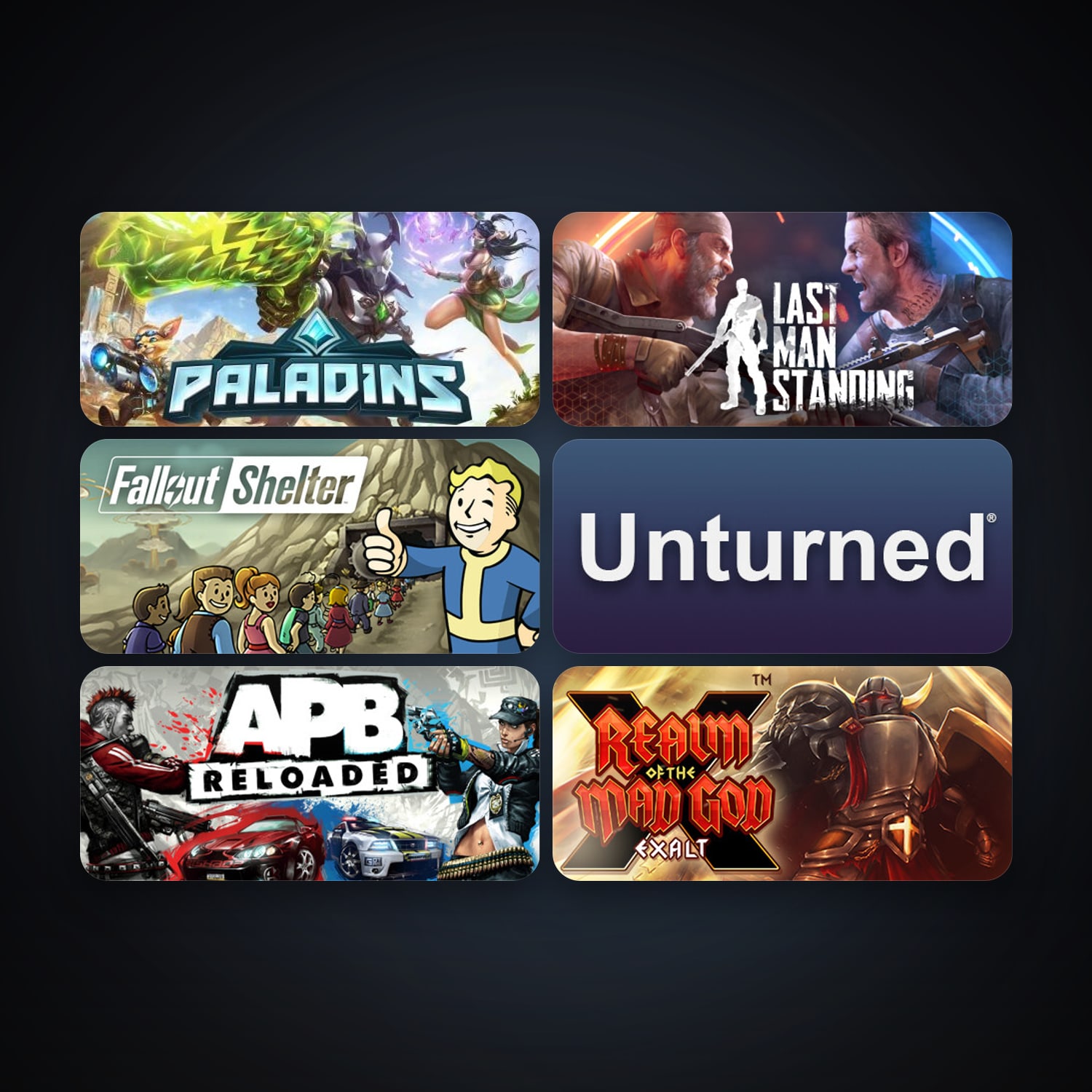 APB Reloaded + Realm of the Mad God, 29 games, clean — HabibiAccounts