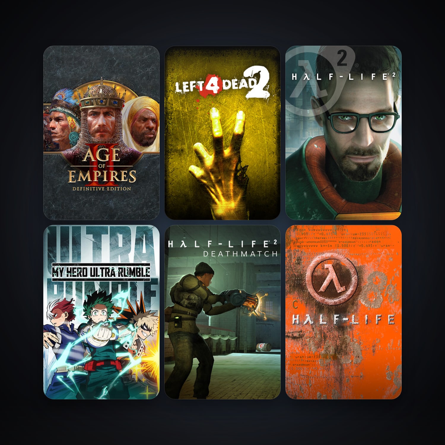 Half-Life + Half-Life 2, 8 games, clean — HabibiAccounts