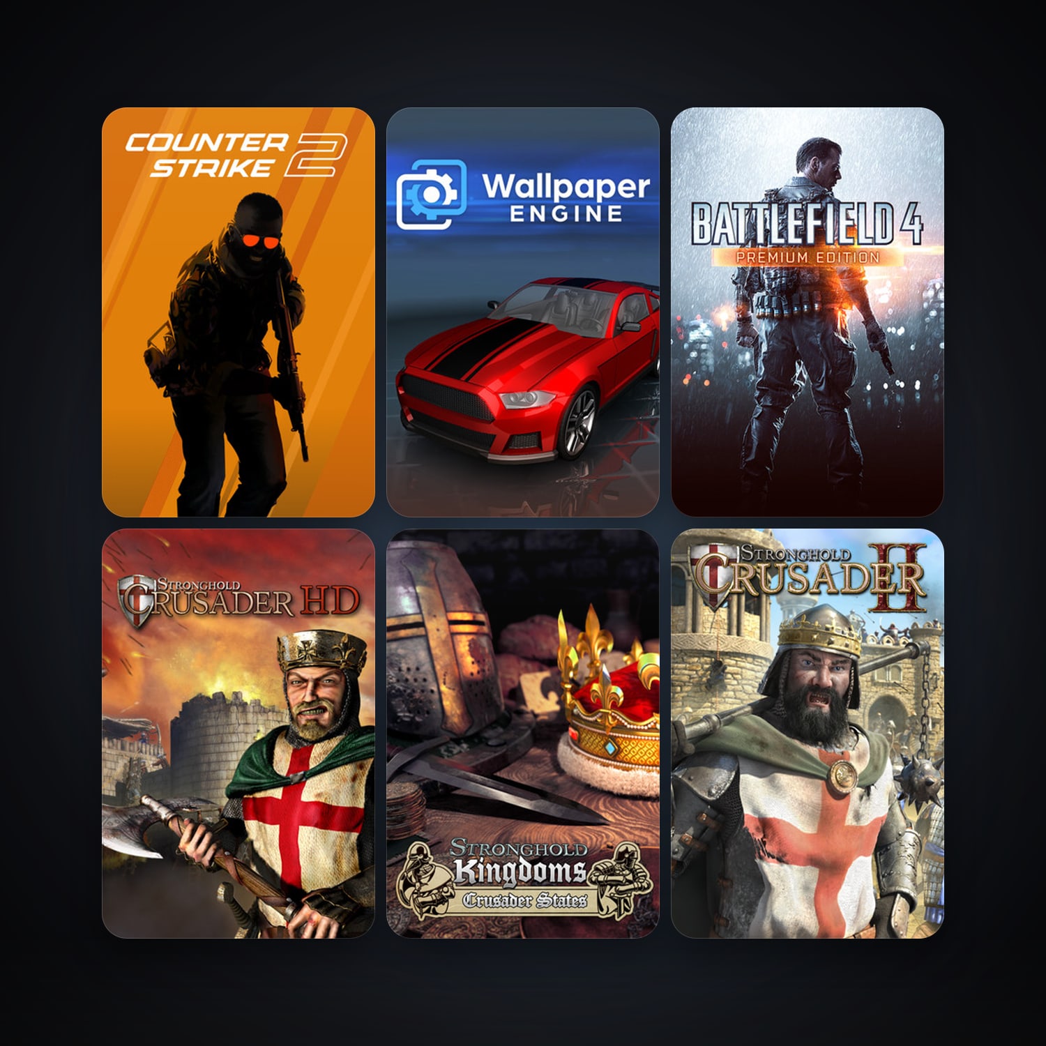 CS2 Prime + Stronghold Crusader HD, 12 games, Steam 11, clean — HabibiAccounts
