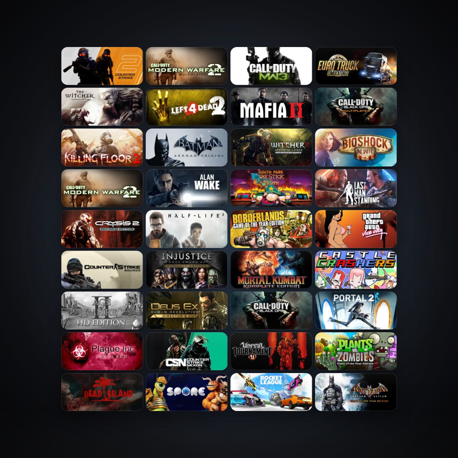 Counter-Strike + Half-Life 2, 129 games, Steam 24, clean — HabibiAccounts