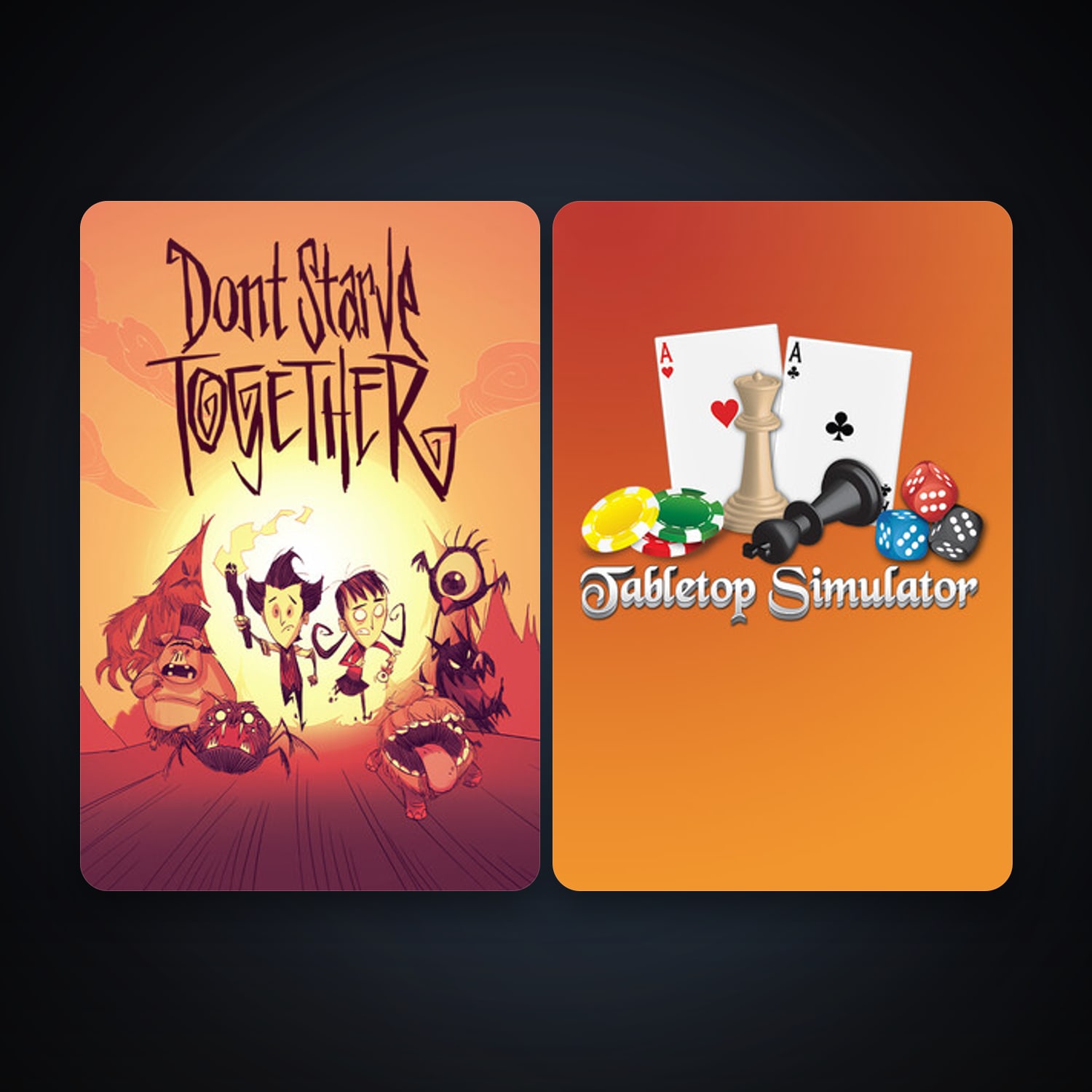 Tabletop Simulator + Don't Starve Together, 14 games, clean — HabibiAccounts