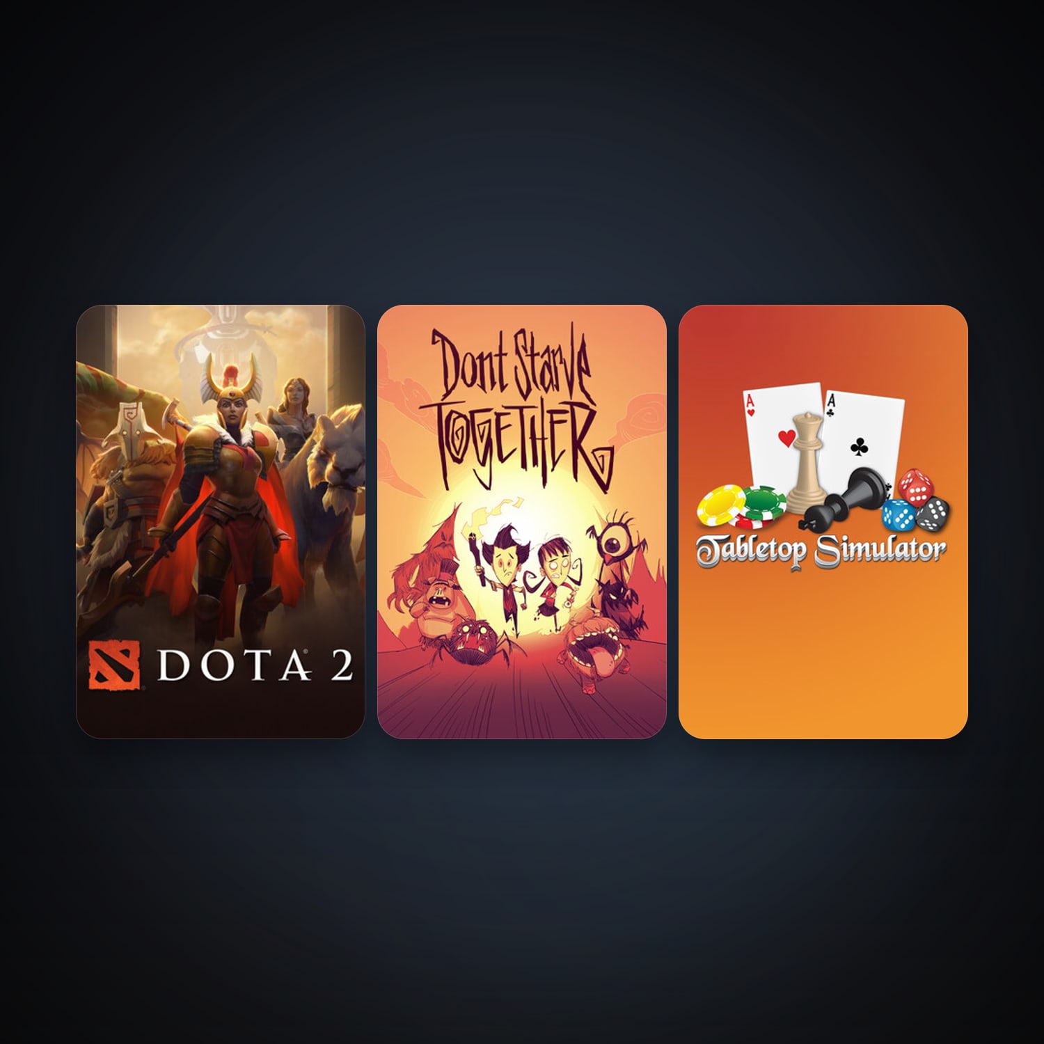 Dota 2 + Tabletop Simulator, 15 games, clean — HabibiAccounts