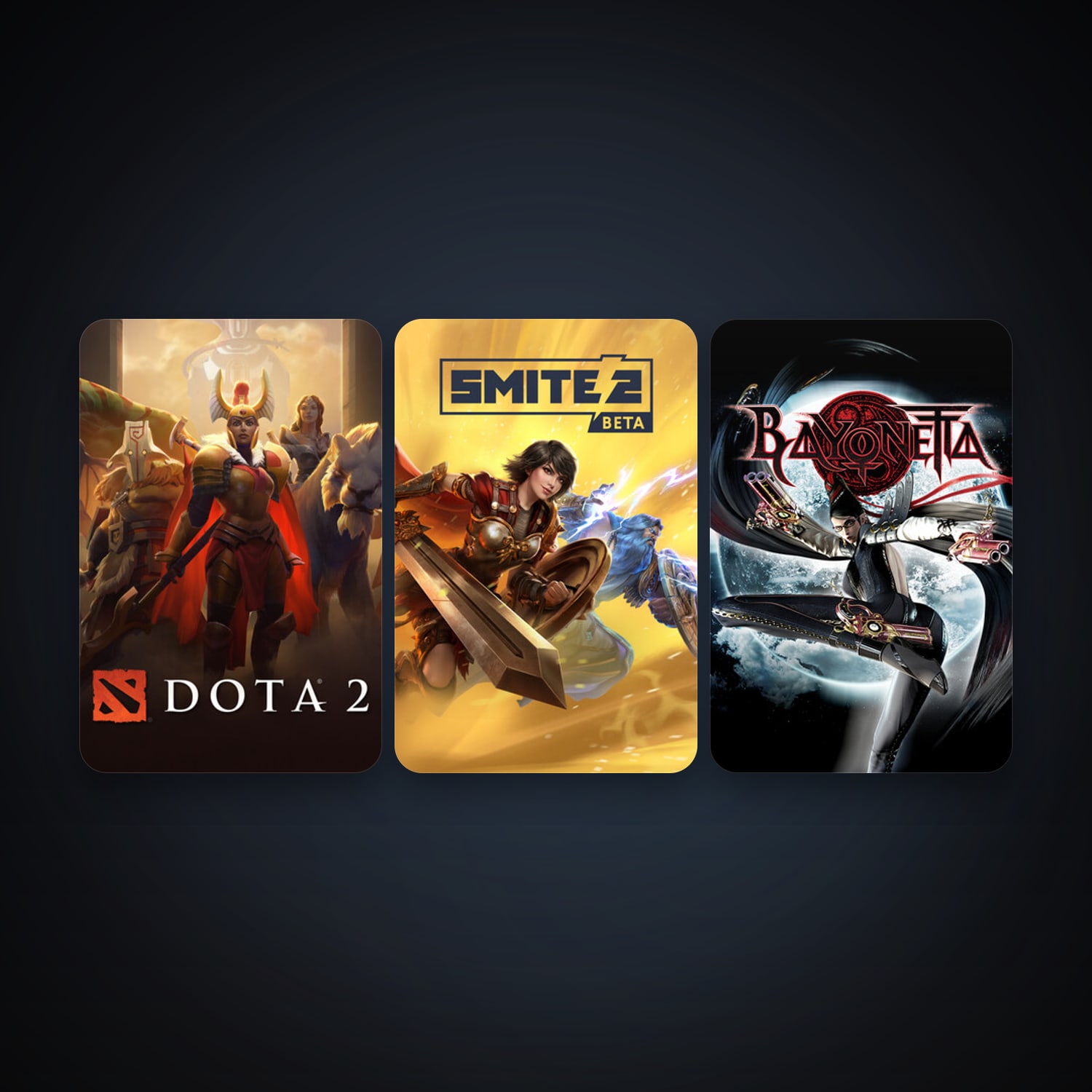 Dota 2 + Bayonetta, 3 games, clean — HabibiAccounts