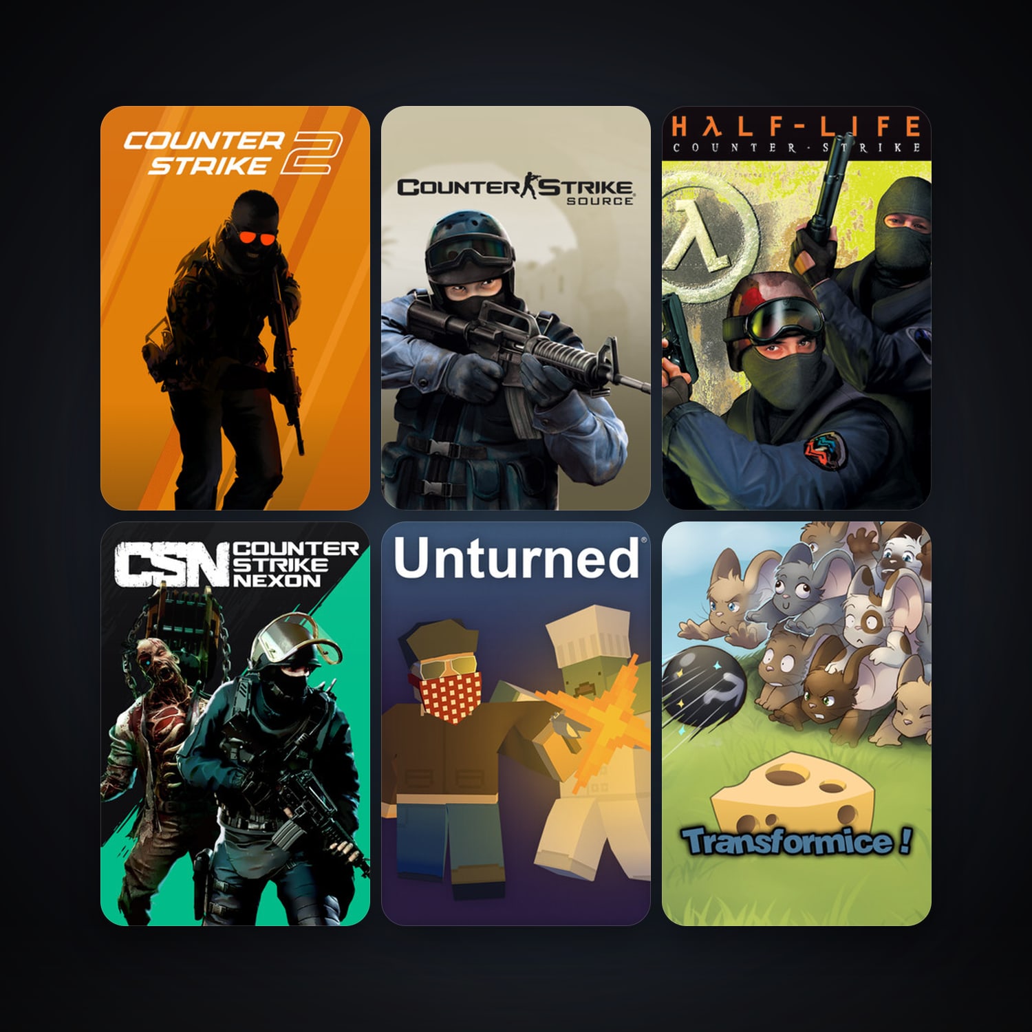 Counter-Strike + Counter-Strike: Source, 16 games, clean — HabibiAccounts