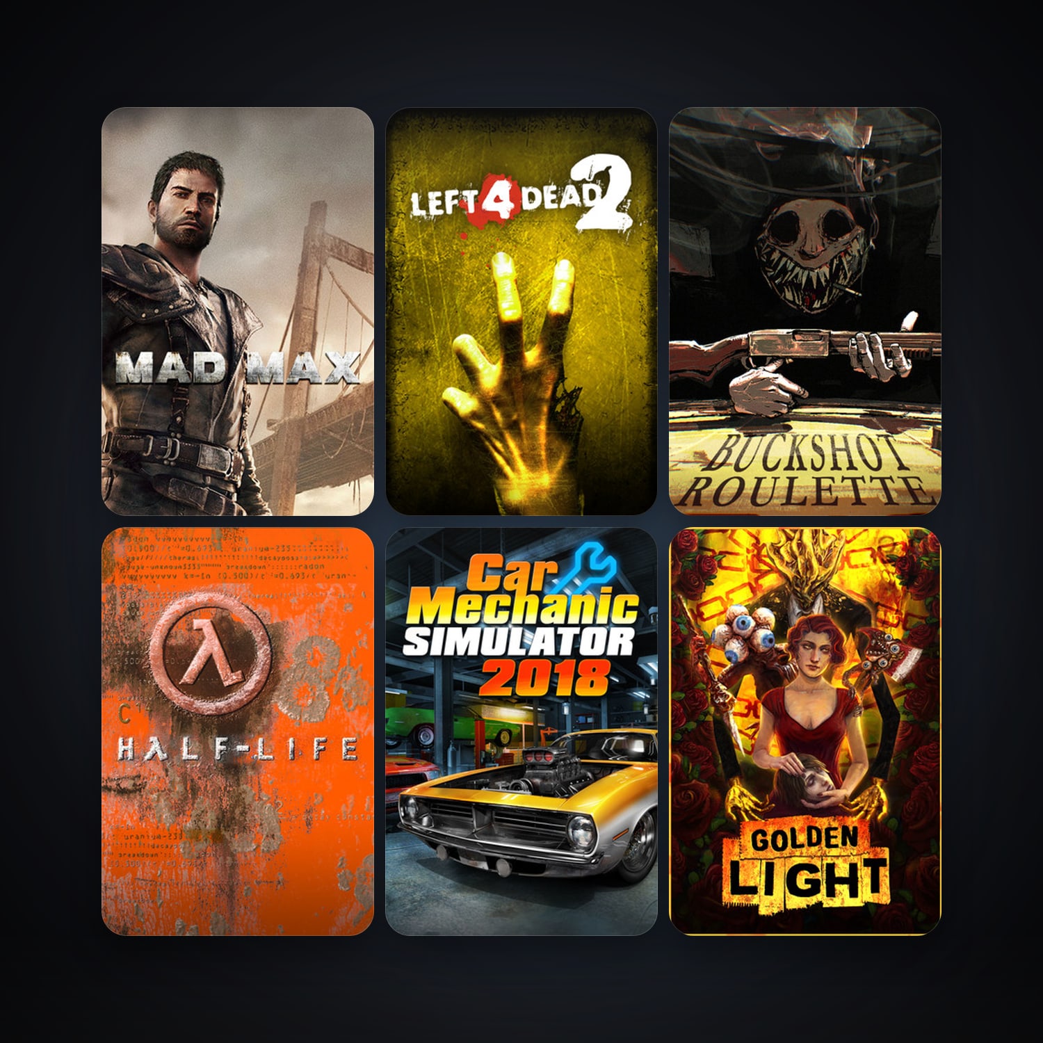 Half-Life + Left 4 Dead 2, 18 games, clean — HabibiAccounts
