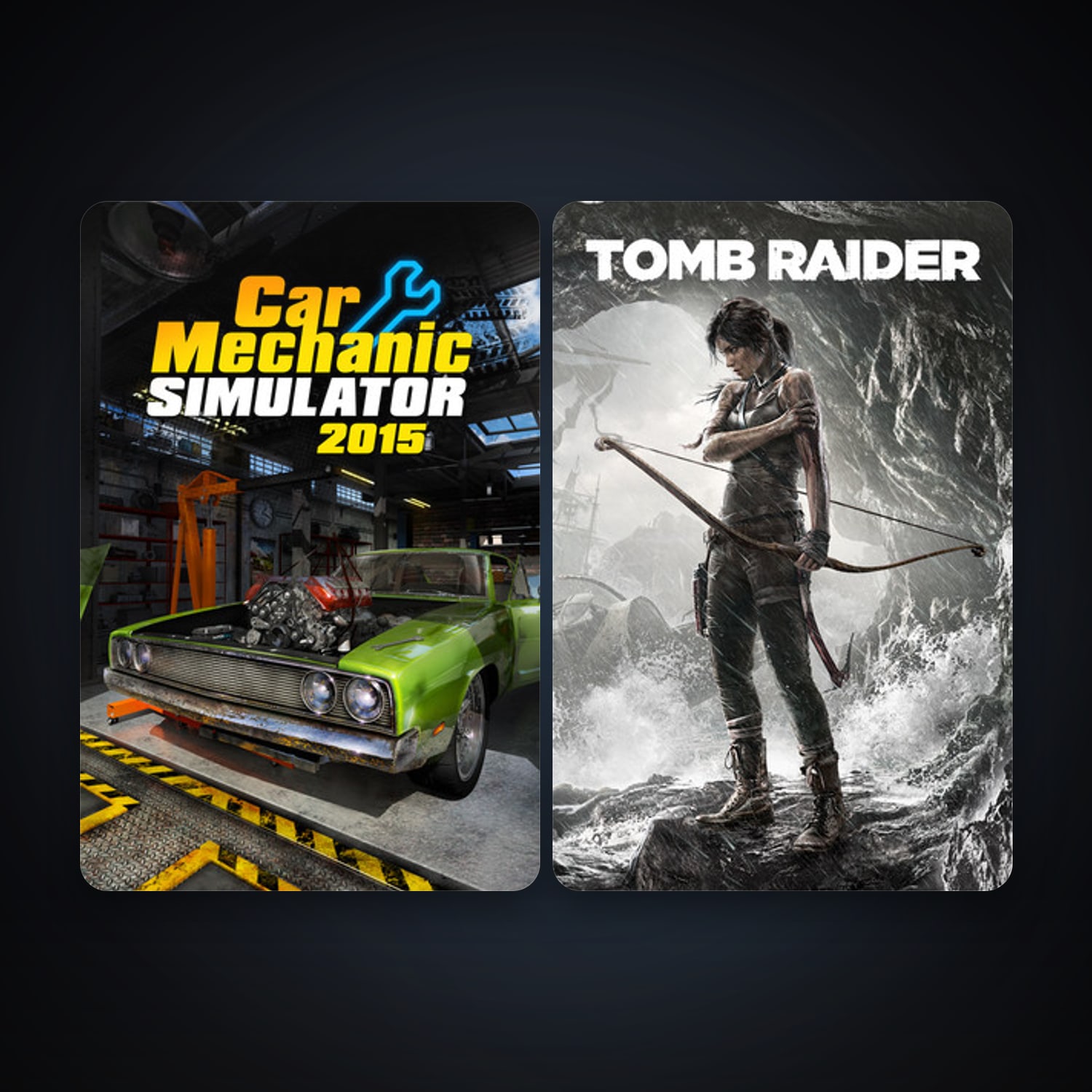 Car Mechanic Simulator 2015 & Tomb Raider — HabibiAccounts