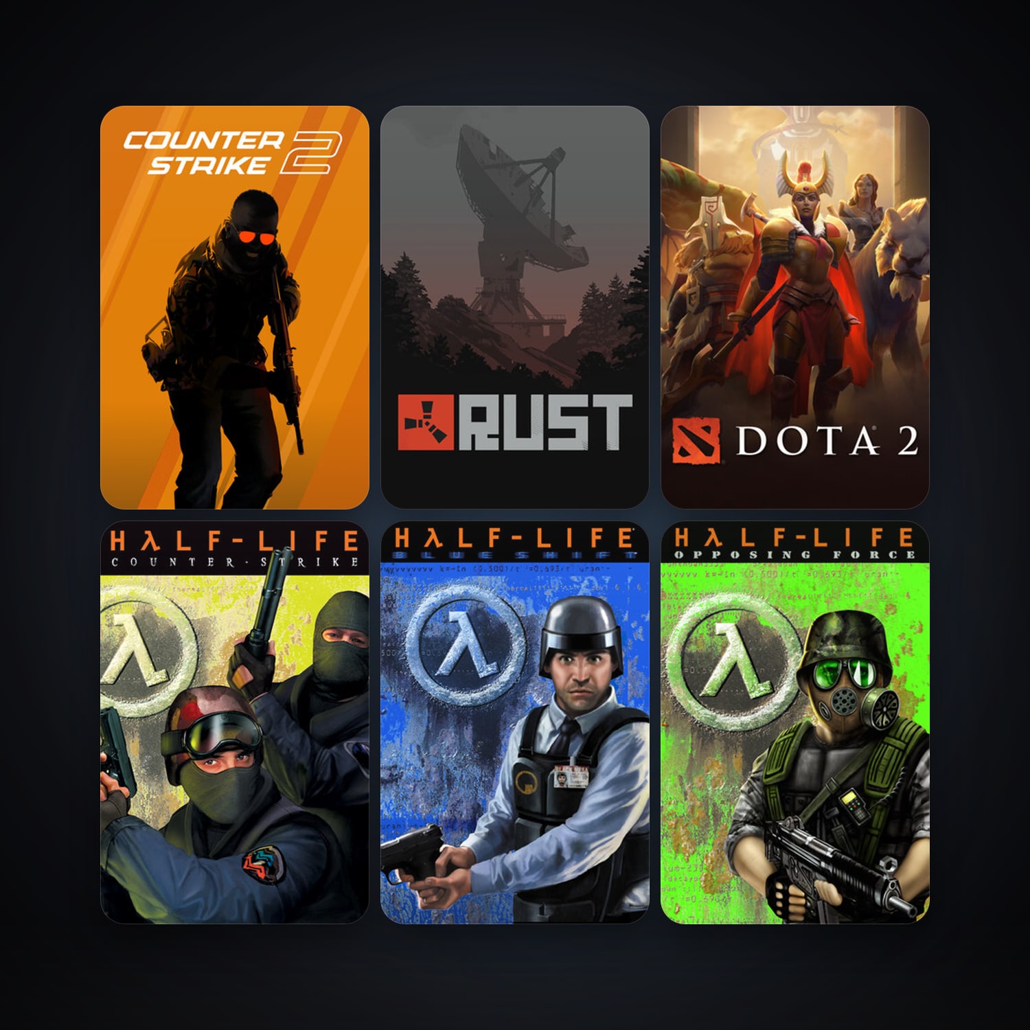 Counter-Strike + Half-Life: Opposing Force, 42 games, Steam 19, clean — HabibiAccounts